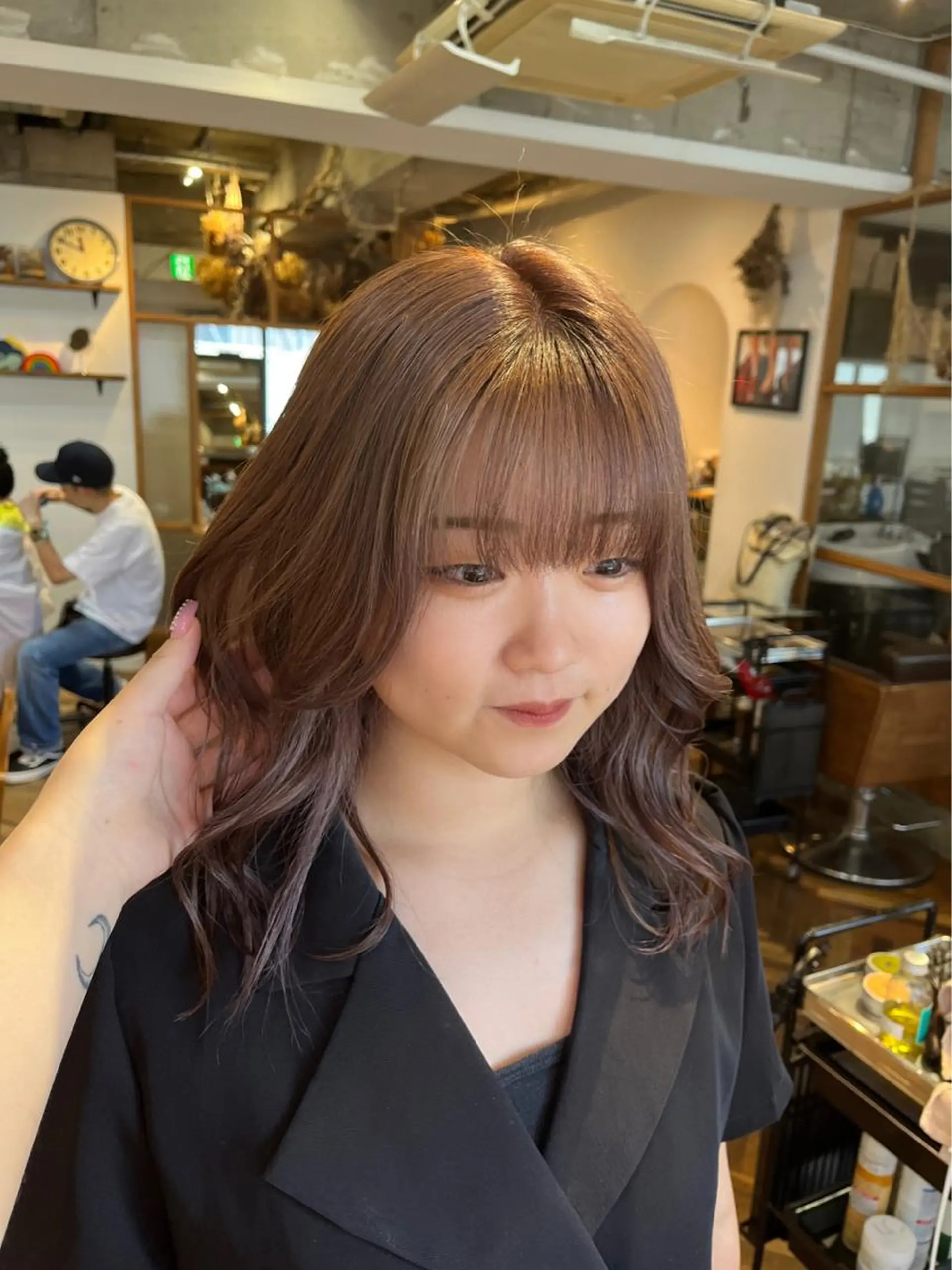 セミロング カラー sora / 渋谷 / ハイトーンのヘアスタイル