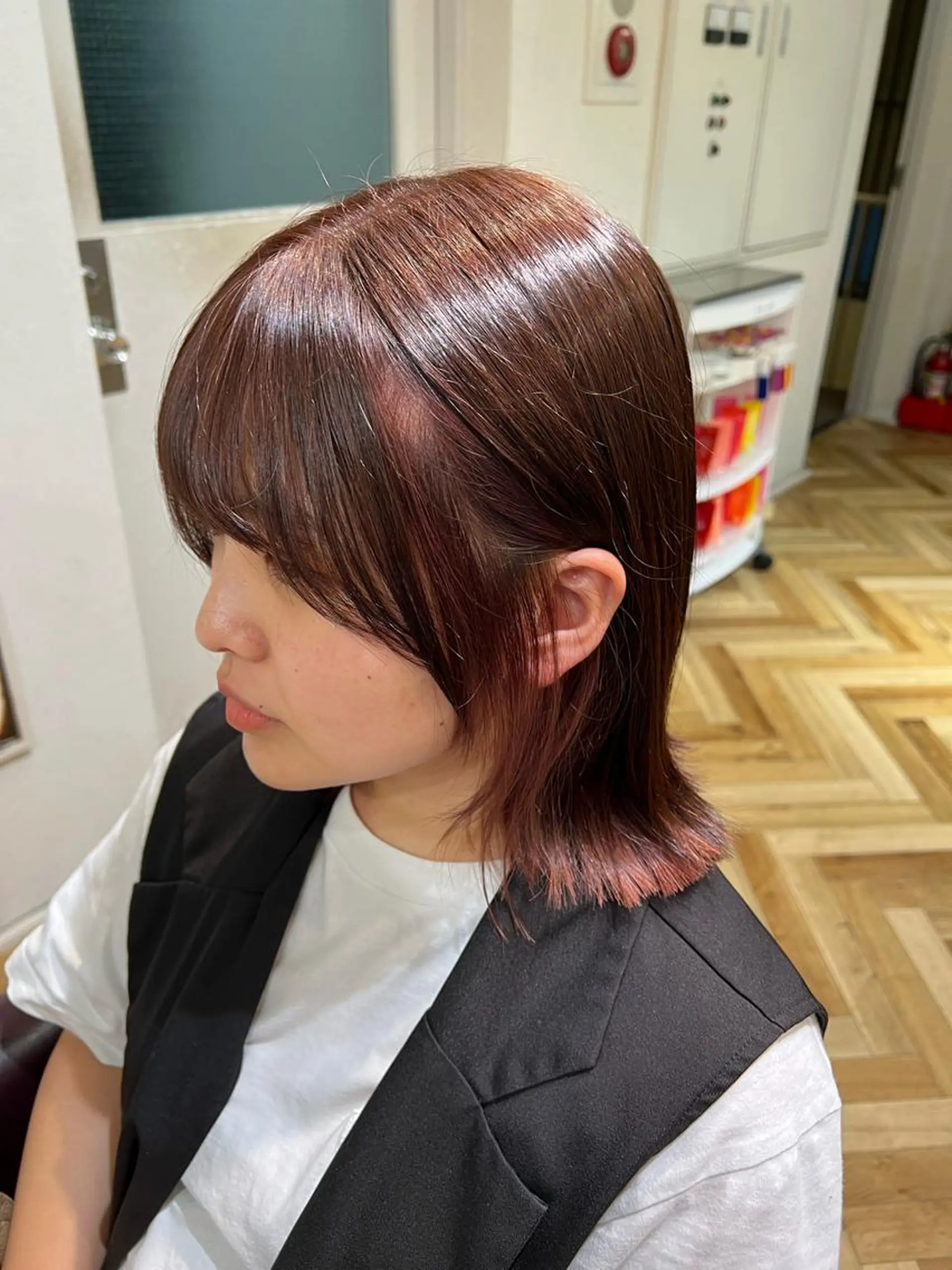 ミディアム カラー カット ヘアカラー 🌞レイヤー×カラー 前川那津美🌞のヘアスタイル