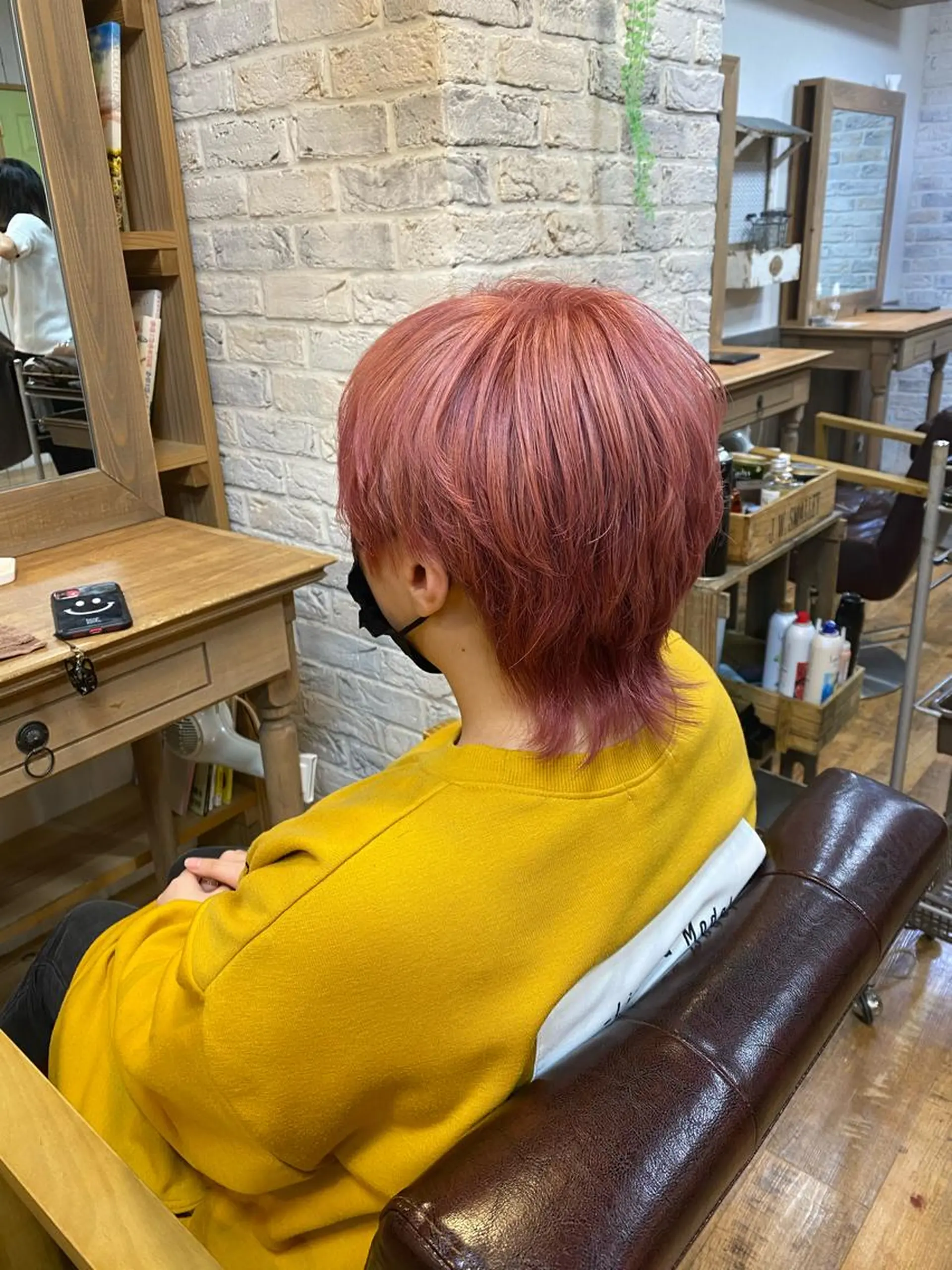 ショート カラー パーマ ヘアアレンジ re naのヘアスタイル