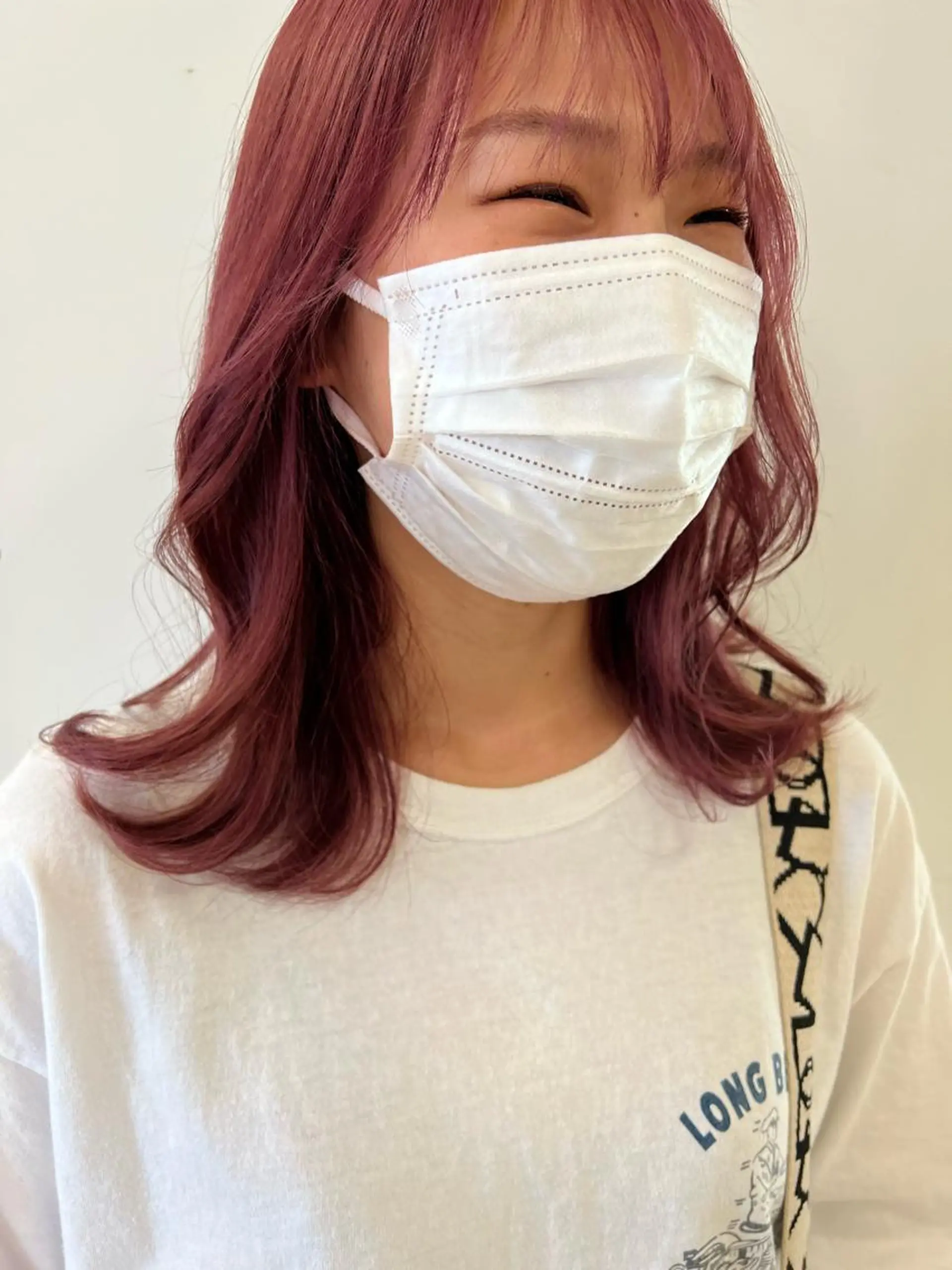 ロング カラー ブリーチ ピンクカラー ヘアカラー トリートメント 盛れるレイヤーカット 得意🌹井上美沙のヘアスタイル