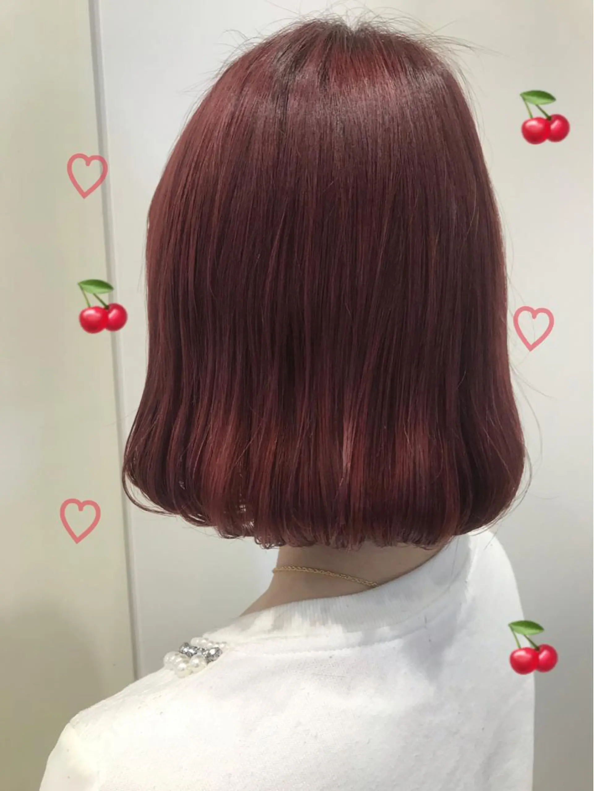 ショート カラー レッドカラー 新宿駅近♡個室 ♡関口三都季🌜のヘアスタイル