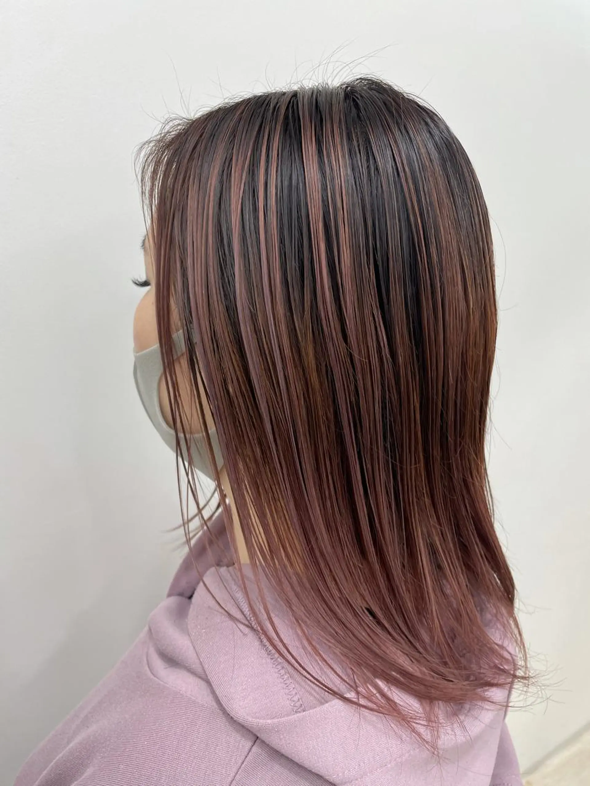 ミディアム レイヤーカット 心斎橋/海外レイヤー 募集中三好玲奈のヘアスタイル