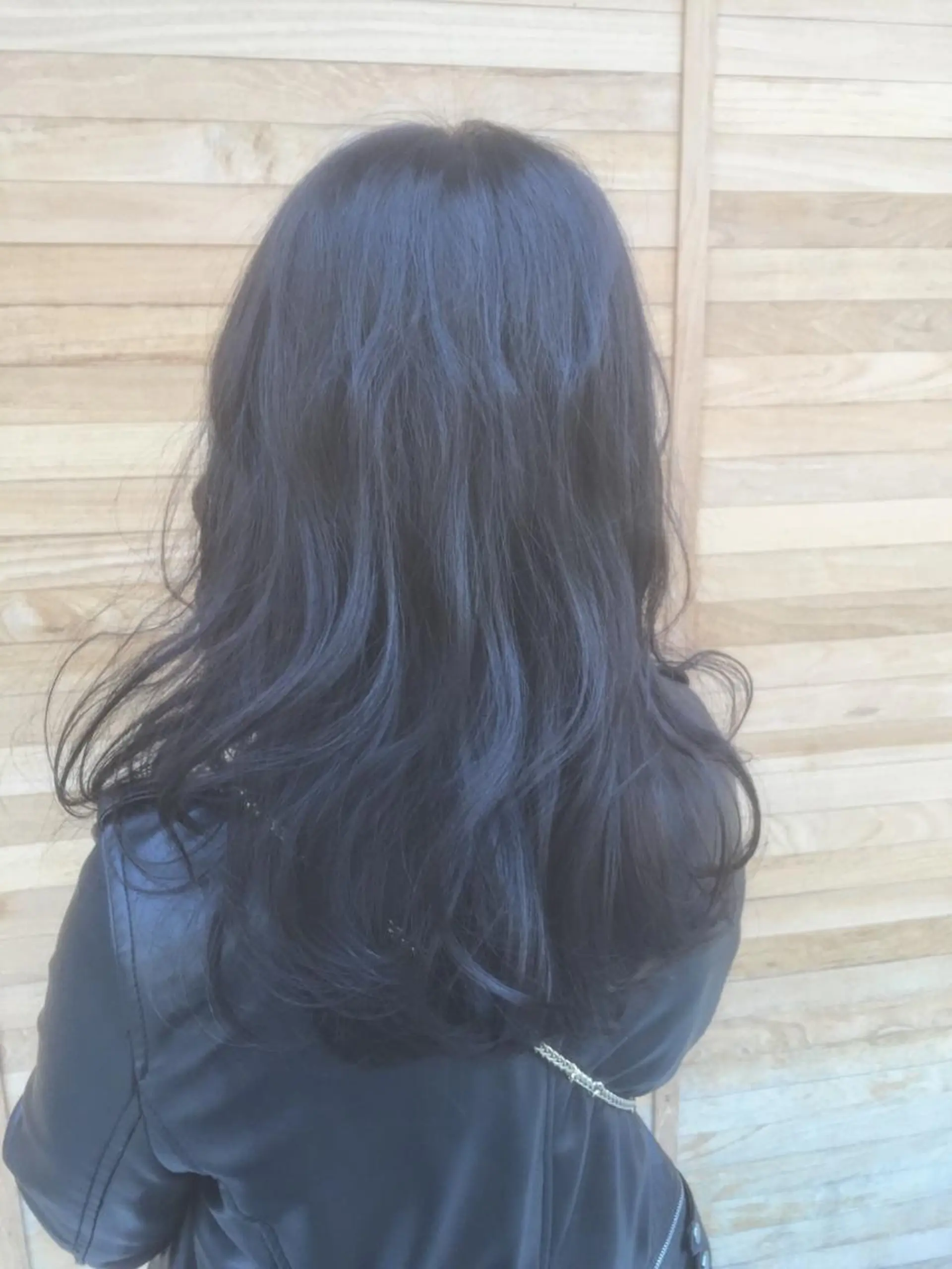 ミディアム カラー パーマ ヘアアレンジ アッシュ ネイビーカラー トリートメント 【白髪ぼかし 専門GBG】自由が丘のヘアスタイル