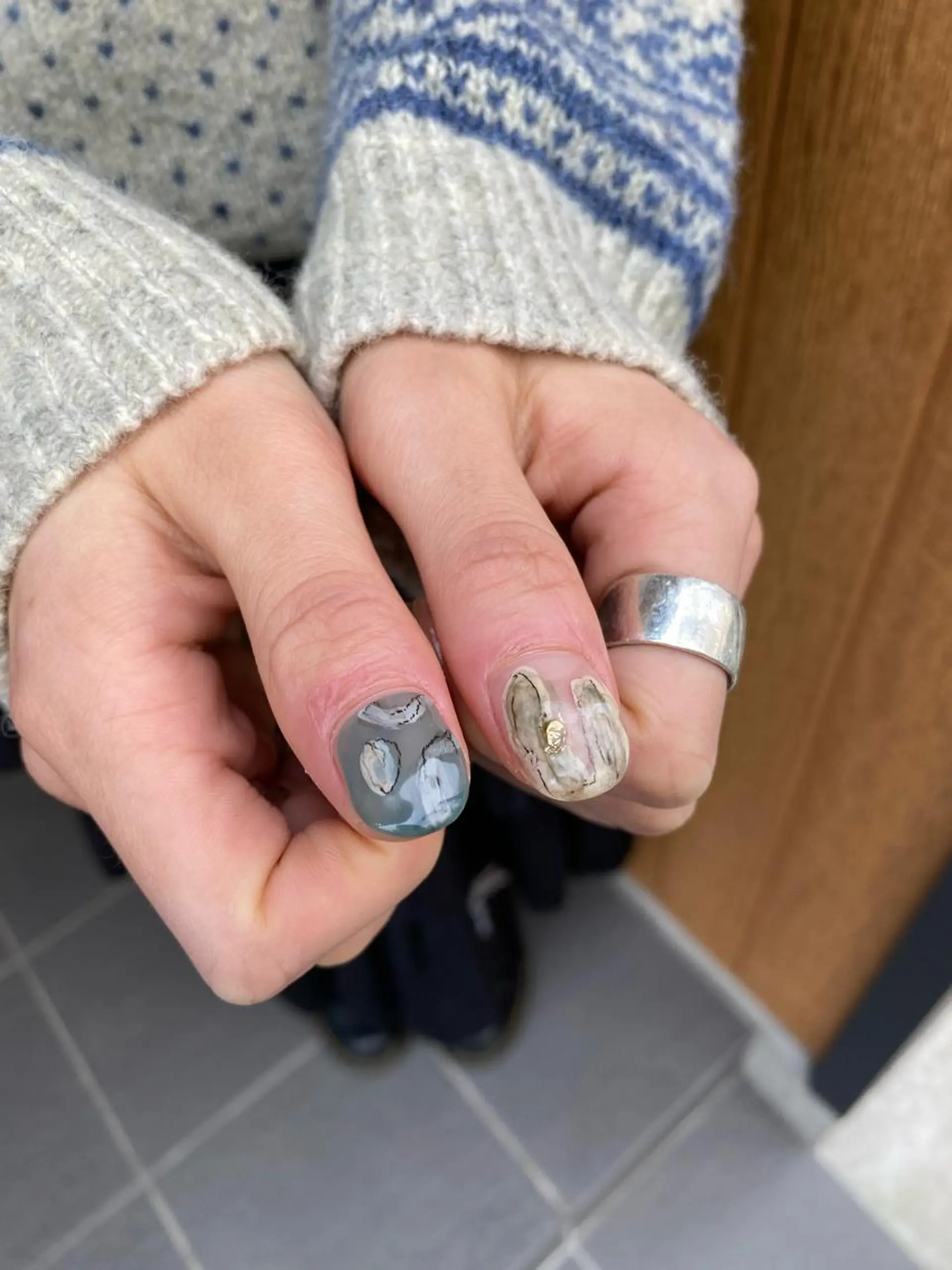 ネイル ハンドネイル 草加ニュアンスネイル 🌚hersのネイルデザイン