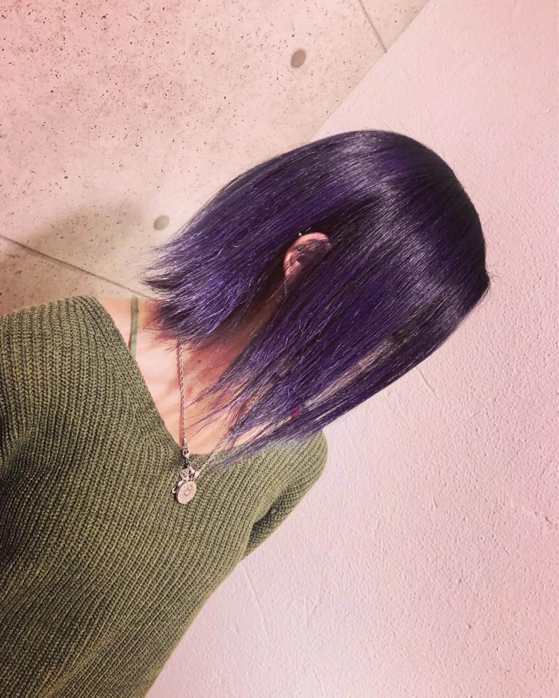 ミディアム カラー ブリーチ バイオレットカラー 1日1名様限定 予約可能のヘアスタイル