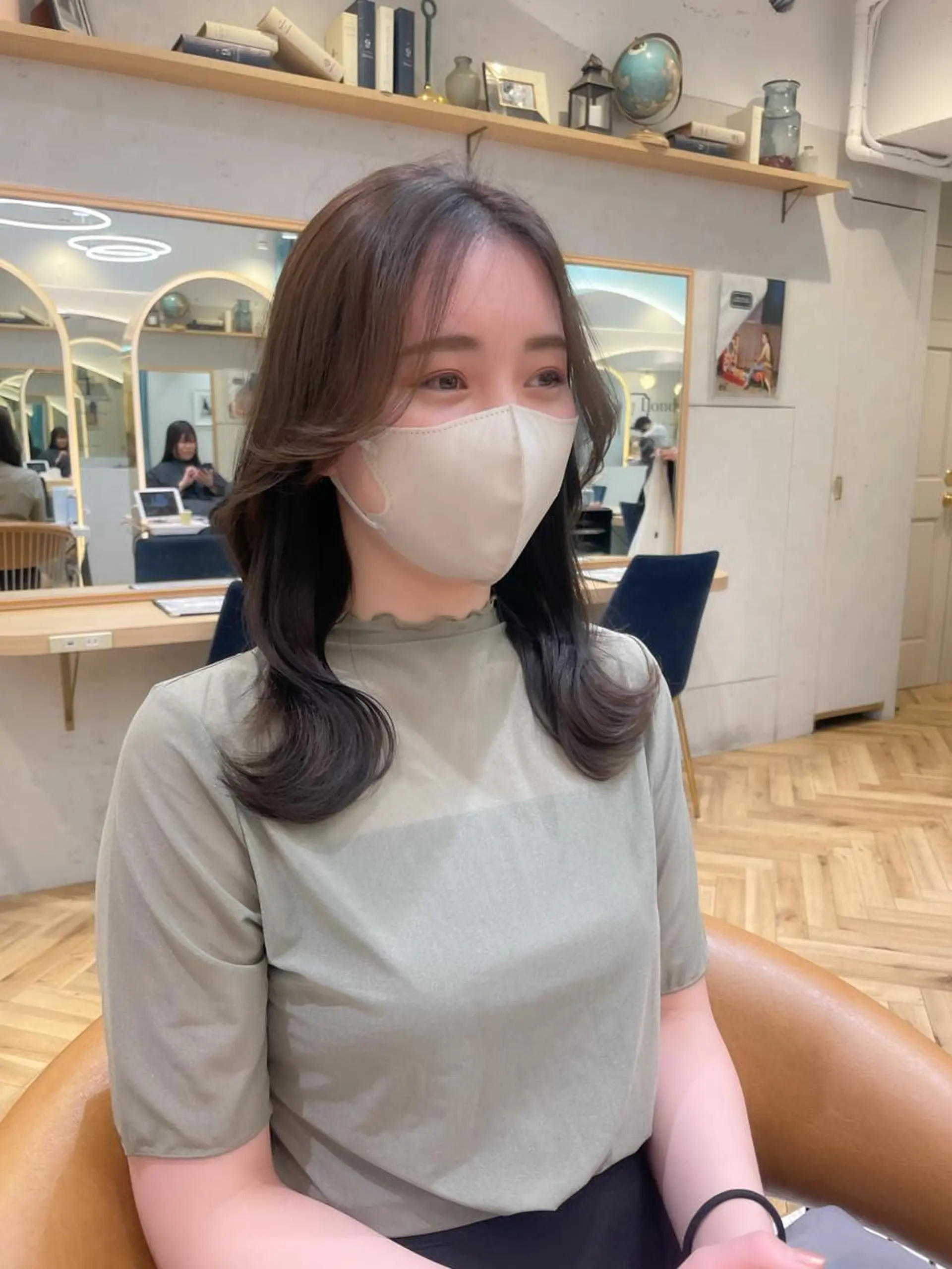 ミディアム カット ヘアカラー トリートメント 育休中4/30- 予約受付/野崎かよのヘアスタイル