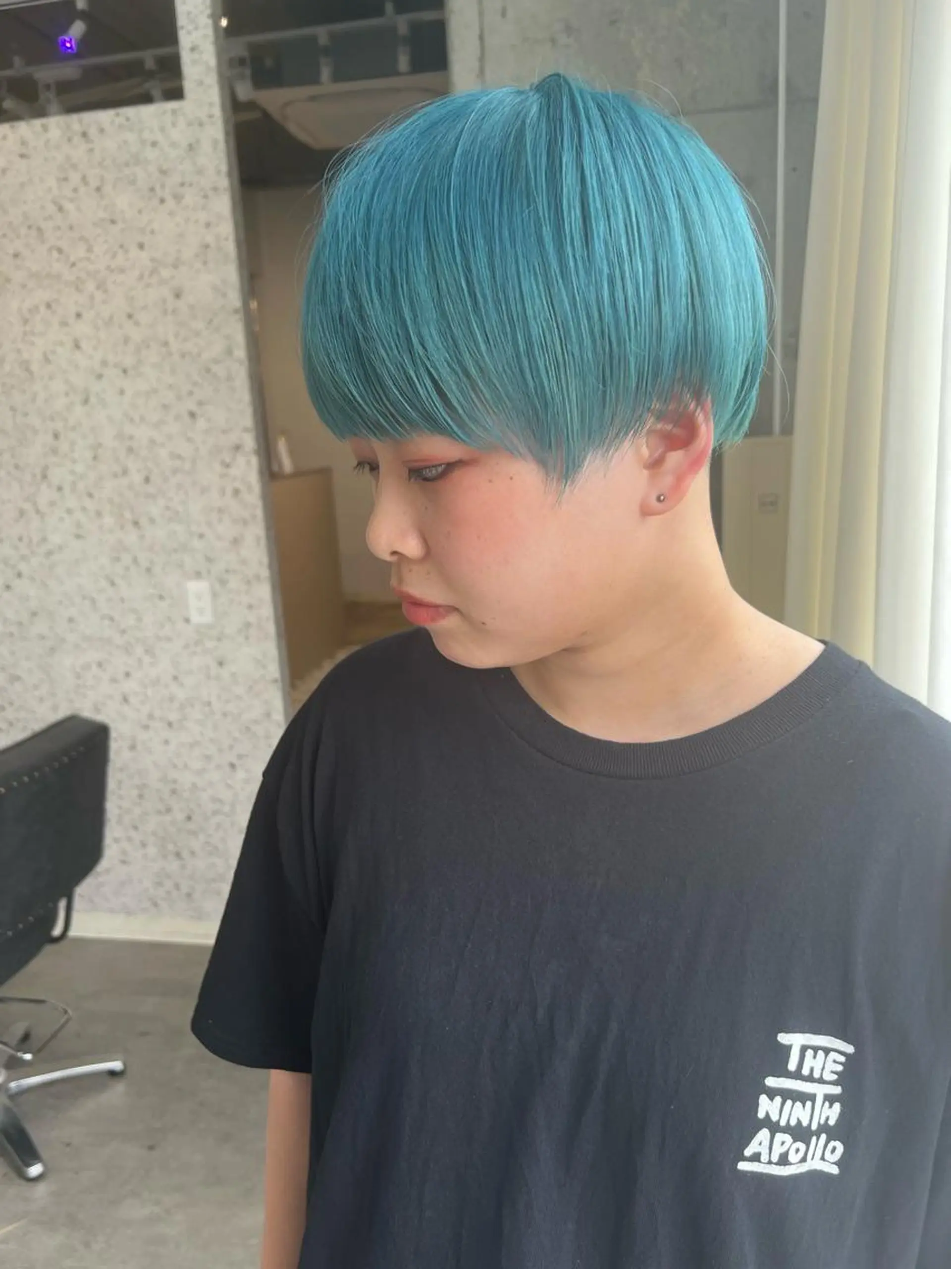 ショート カラー ヘアアレンジ ブリーチ ブルーカラー ケアブリーチ ダブルカラー ハイライトカラー ヘアカラー lani ブリーチ /ダブルカラーのヘアスタイル