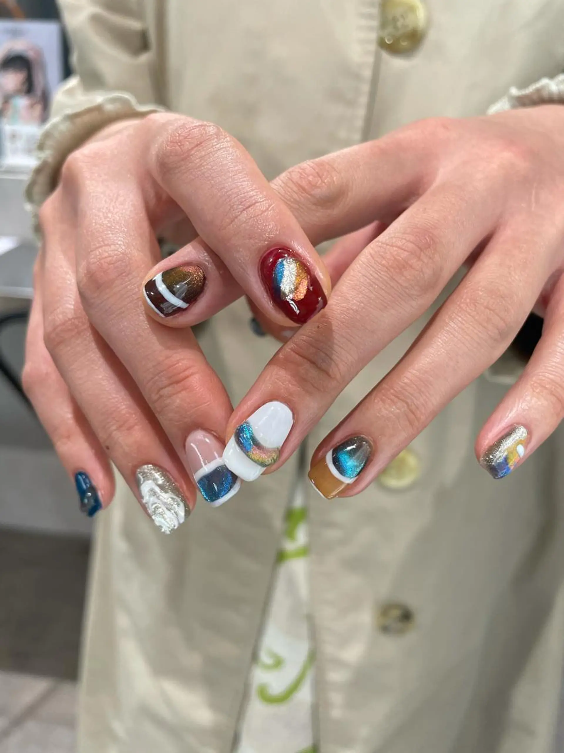 ネイル マグネットネイル ハンドネイル ナチュラル透明感🌱 小山美樹子のヘアスタイル