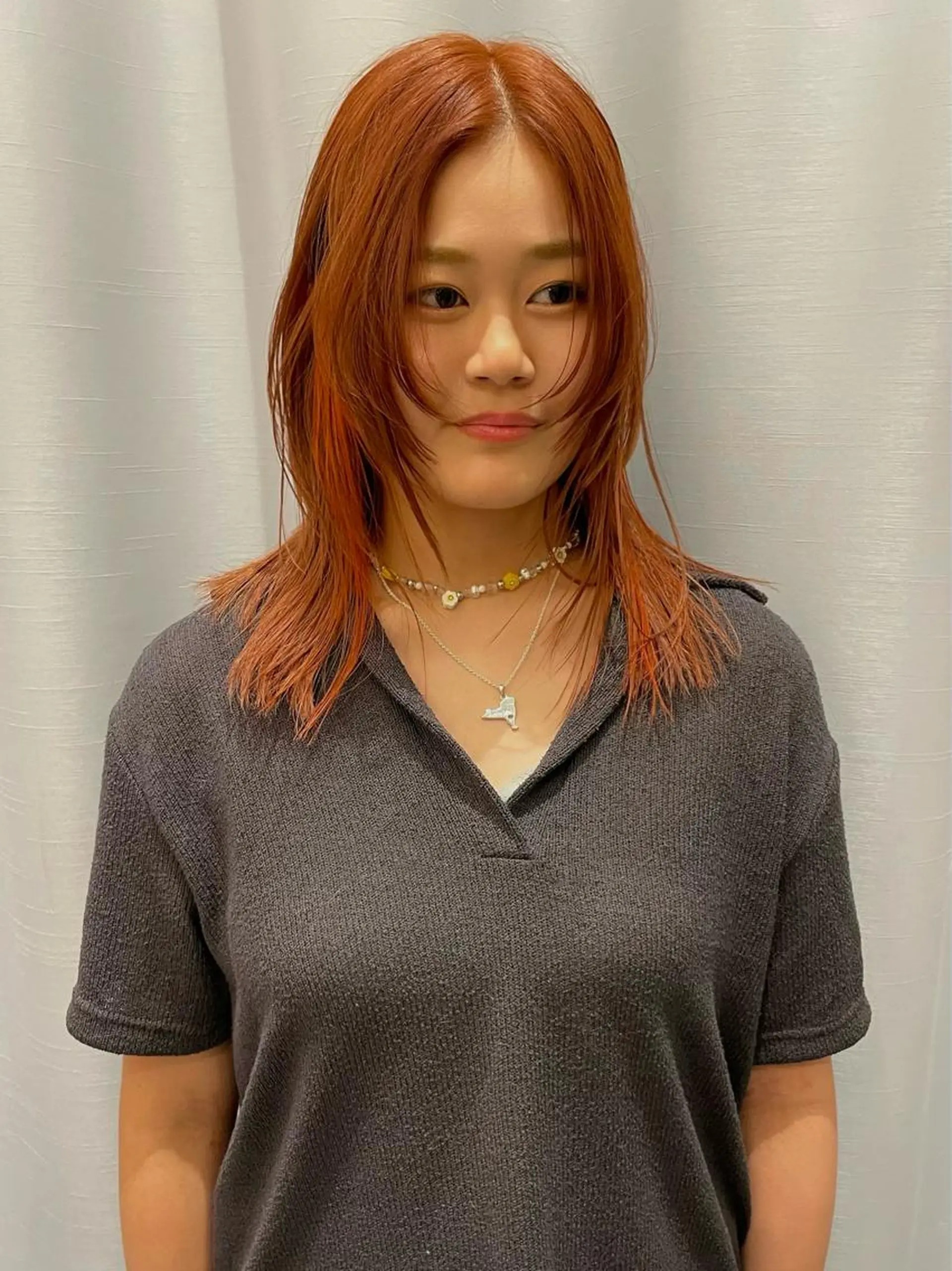 ミディアム カラー カット ヘアカラー トリートメント ブリーチ🪡 ボブ🧶レイヤーのヘアスタイル