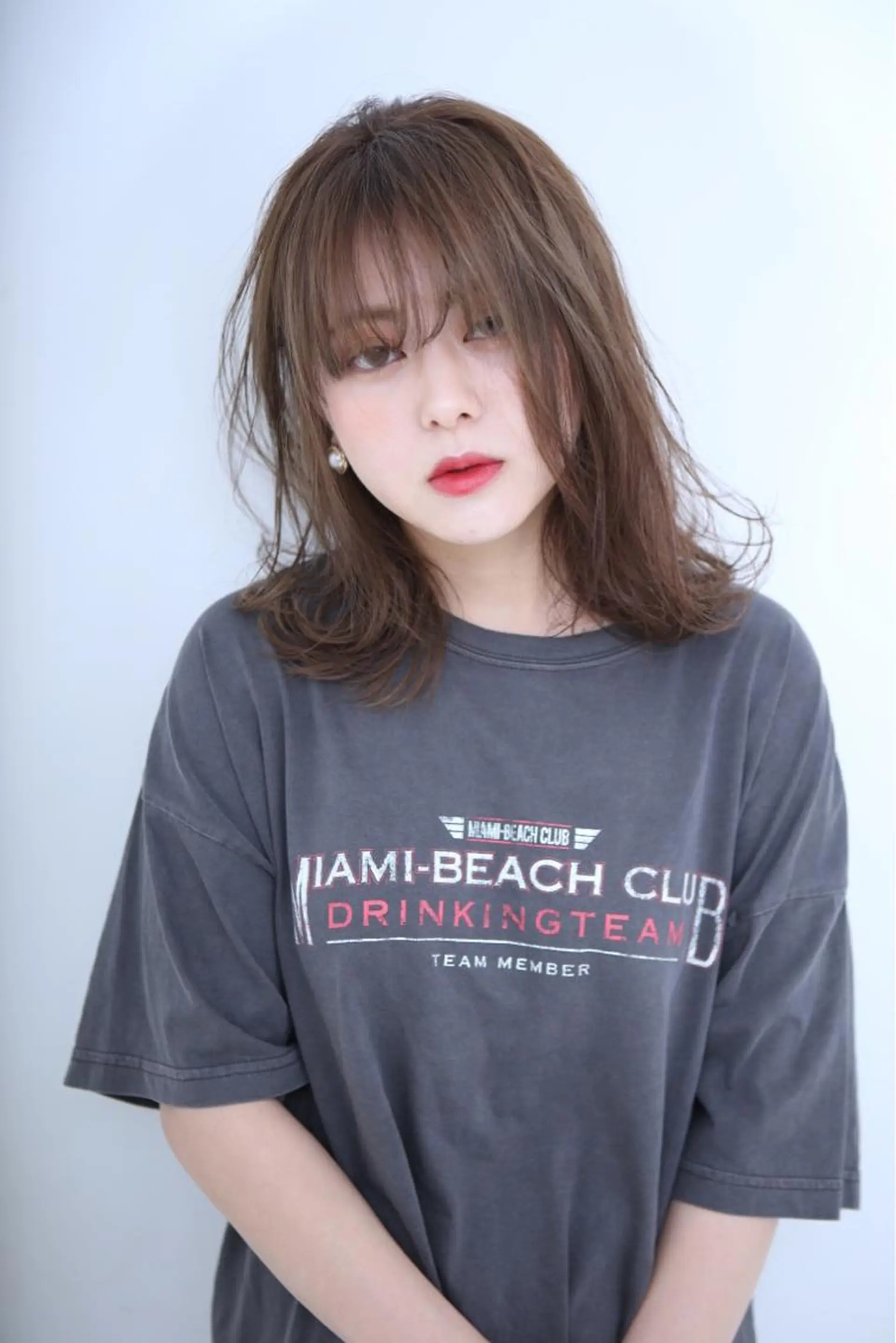 ミディアム カラー イルミナカラー カット ヘアカラー ブリーチなしで透明感 カラー松内真太のヘアスタイル