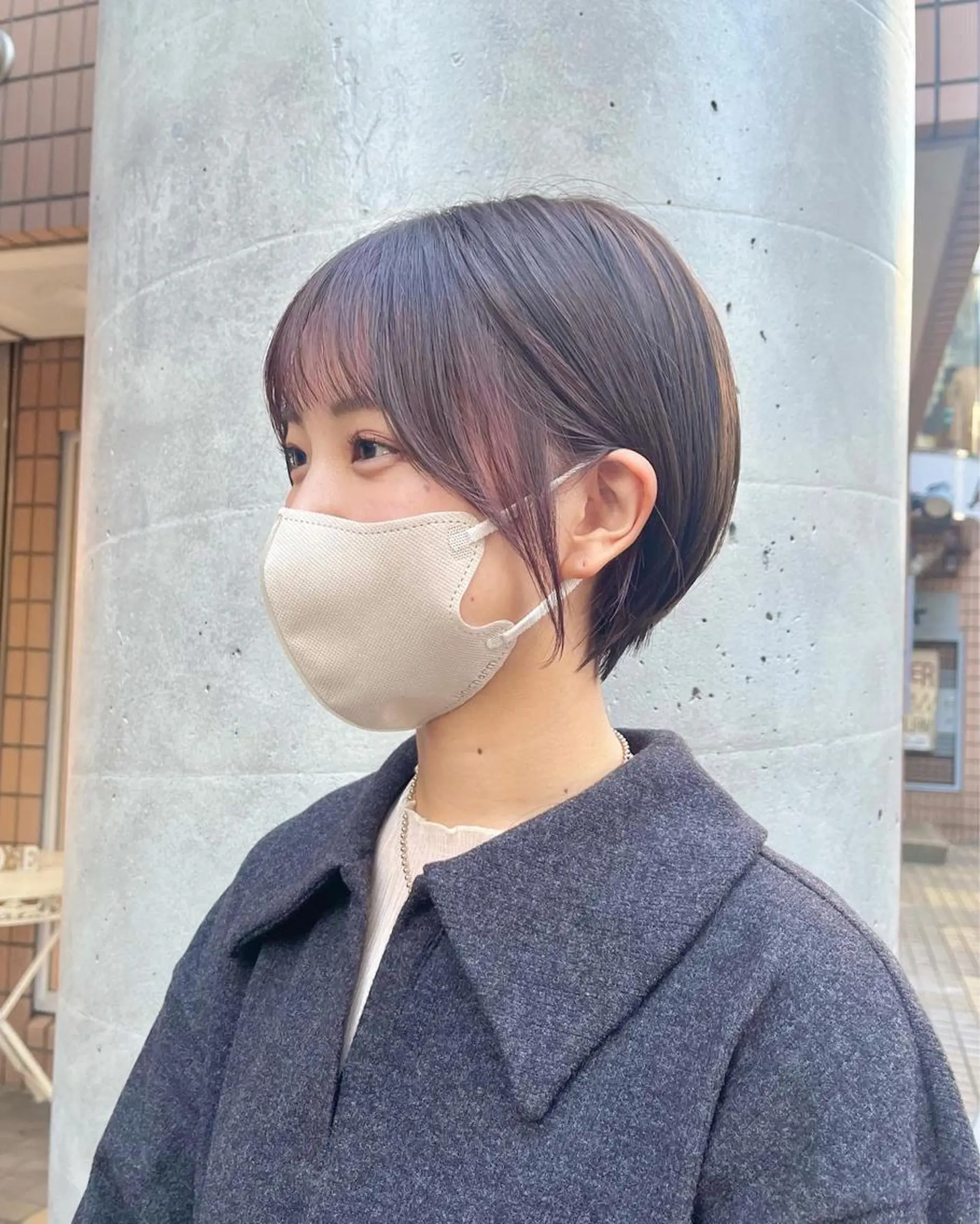 ショート カラー 丸みショート ベージュカラー ラベンダーカラー ラベンダーピンク ピンクカラー 髪質改善☆ 縮毛矯正miyuのヘアスタイル