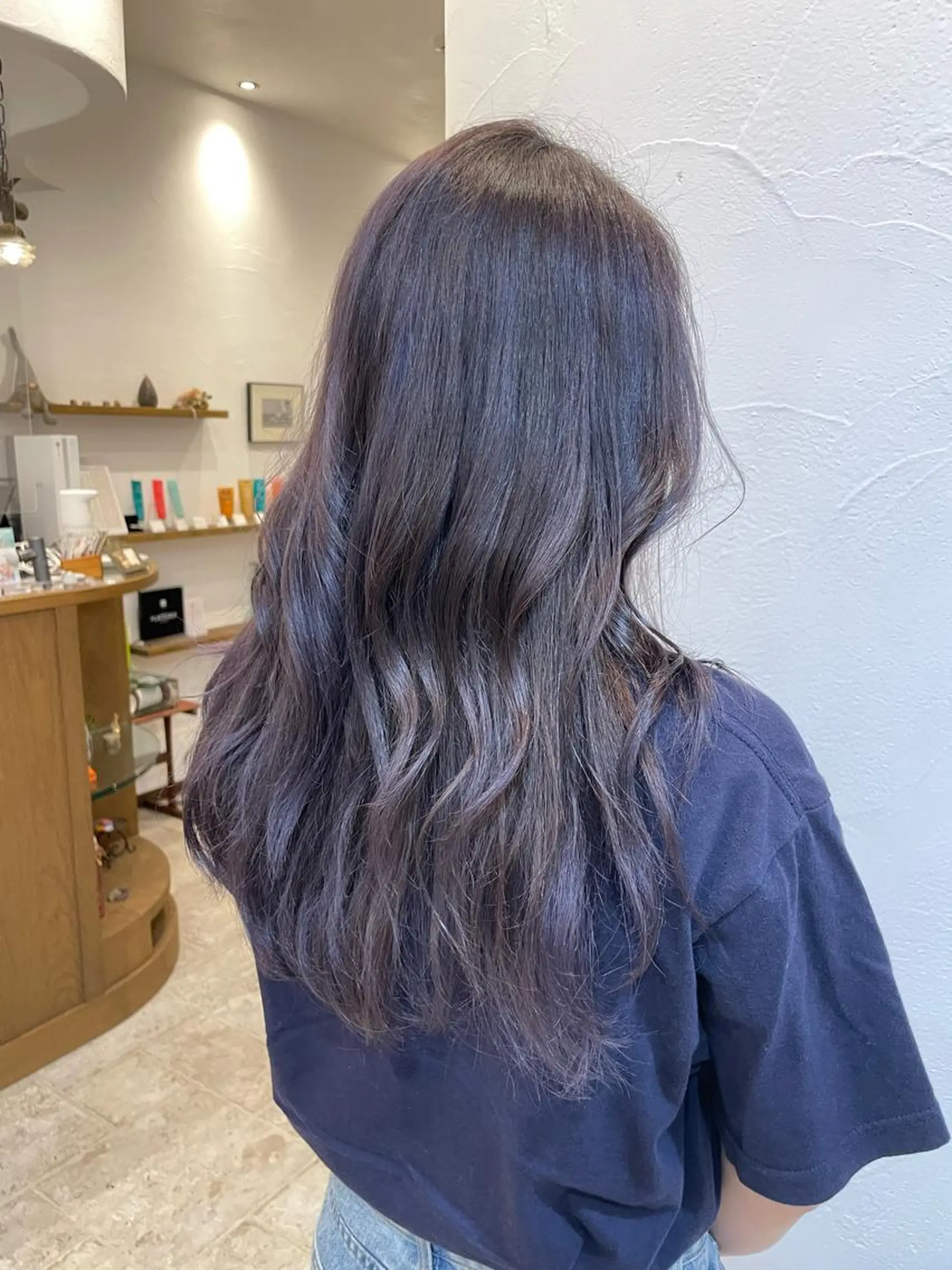 ロング カラー パーマ CRESCENDO 本杉春菜のヘアスタイル