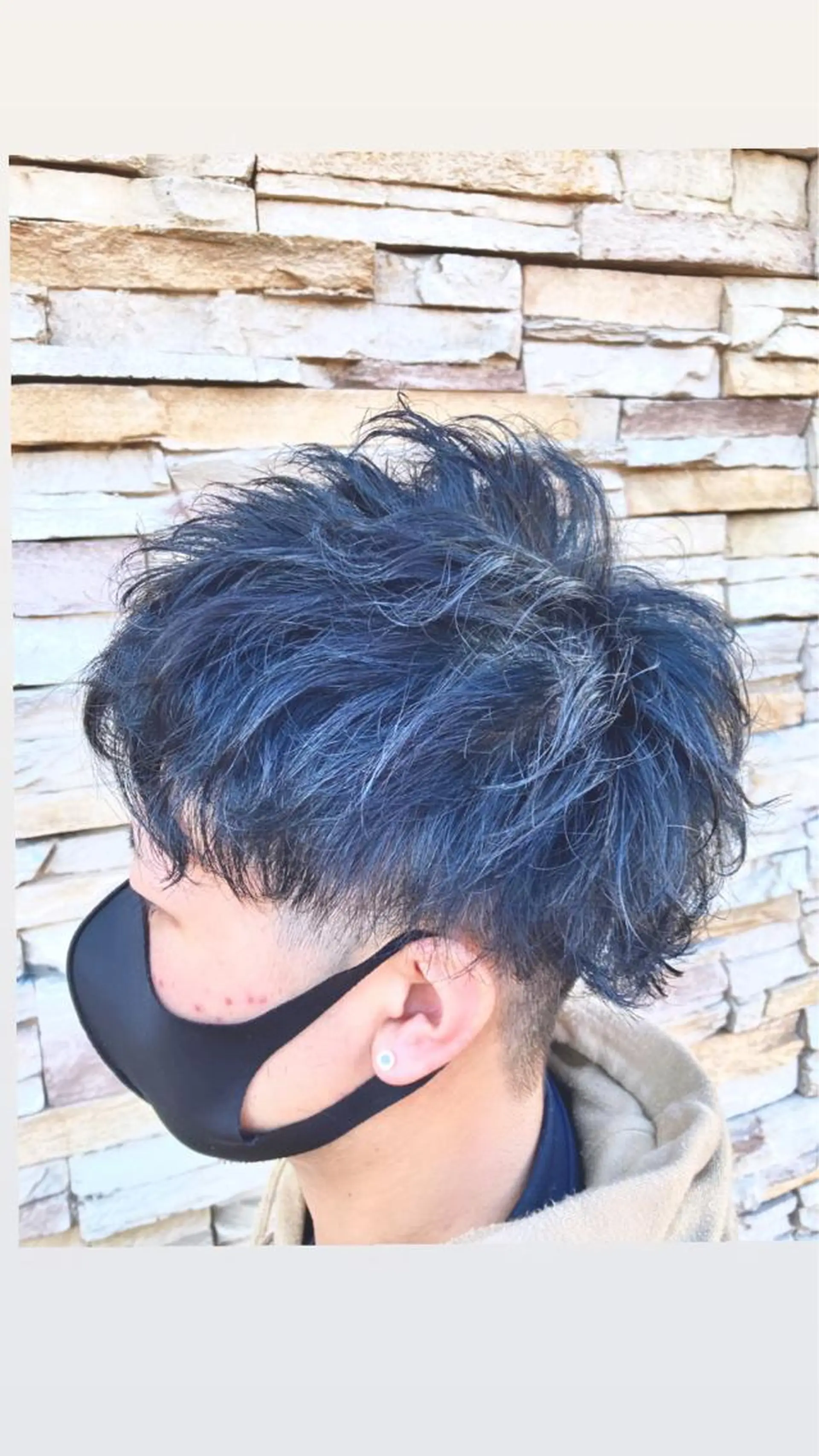 パーマ メンズ 宮下 弦也のヘアスタイル