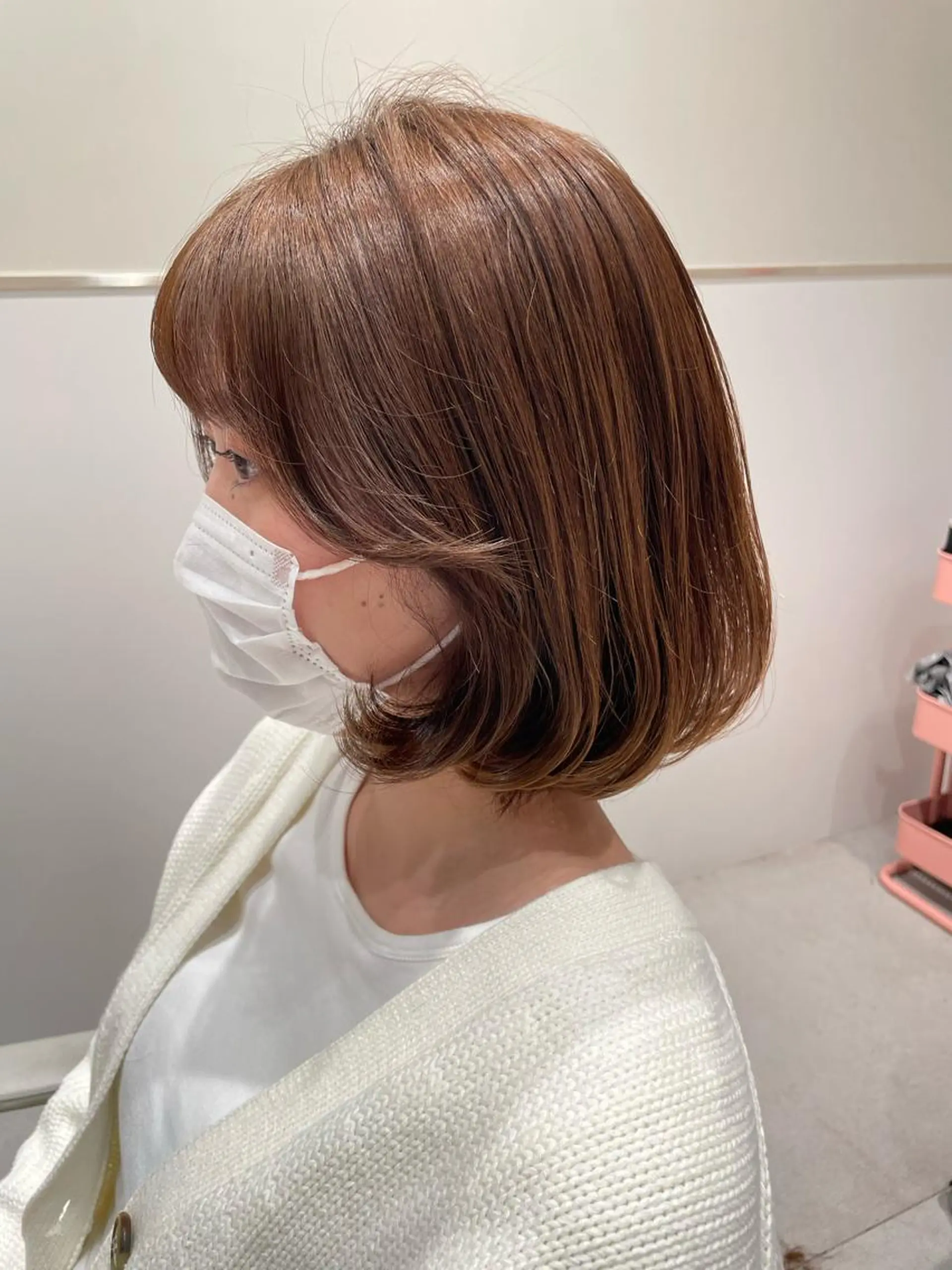 ショート 🤎小顔レイヤー /ベージュ🤎友香のヘアスタイル