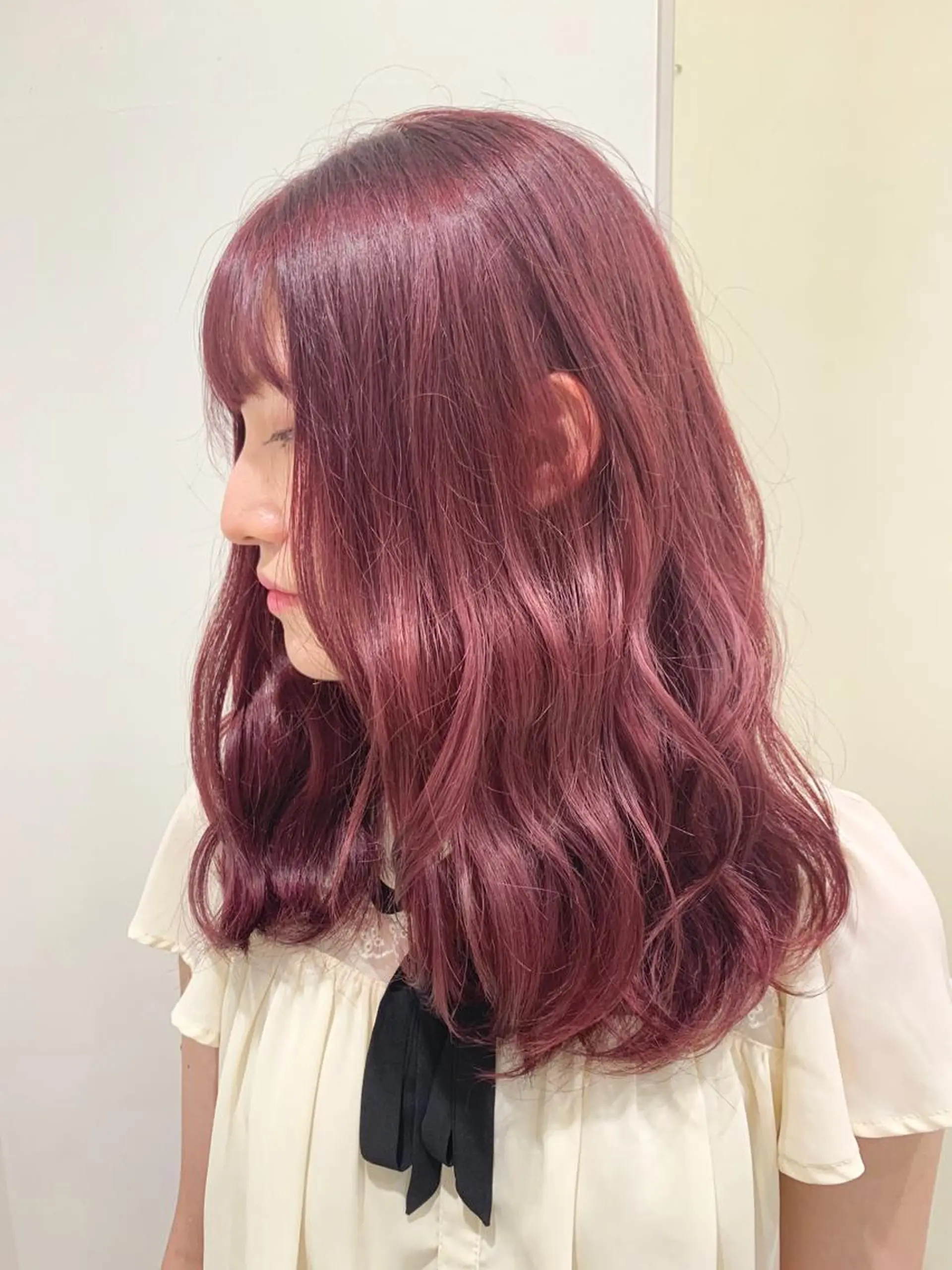 ロング カラー ブリーチ ケアブリーチ ピンクカラー ローズカラー トリートメント カット ヘアカラー トリートメント インナーエクステ渋谷 🦋KAJIのヘアスタイル
