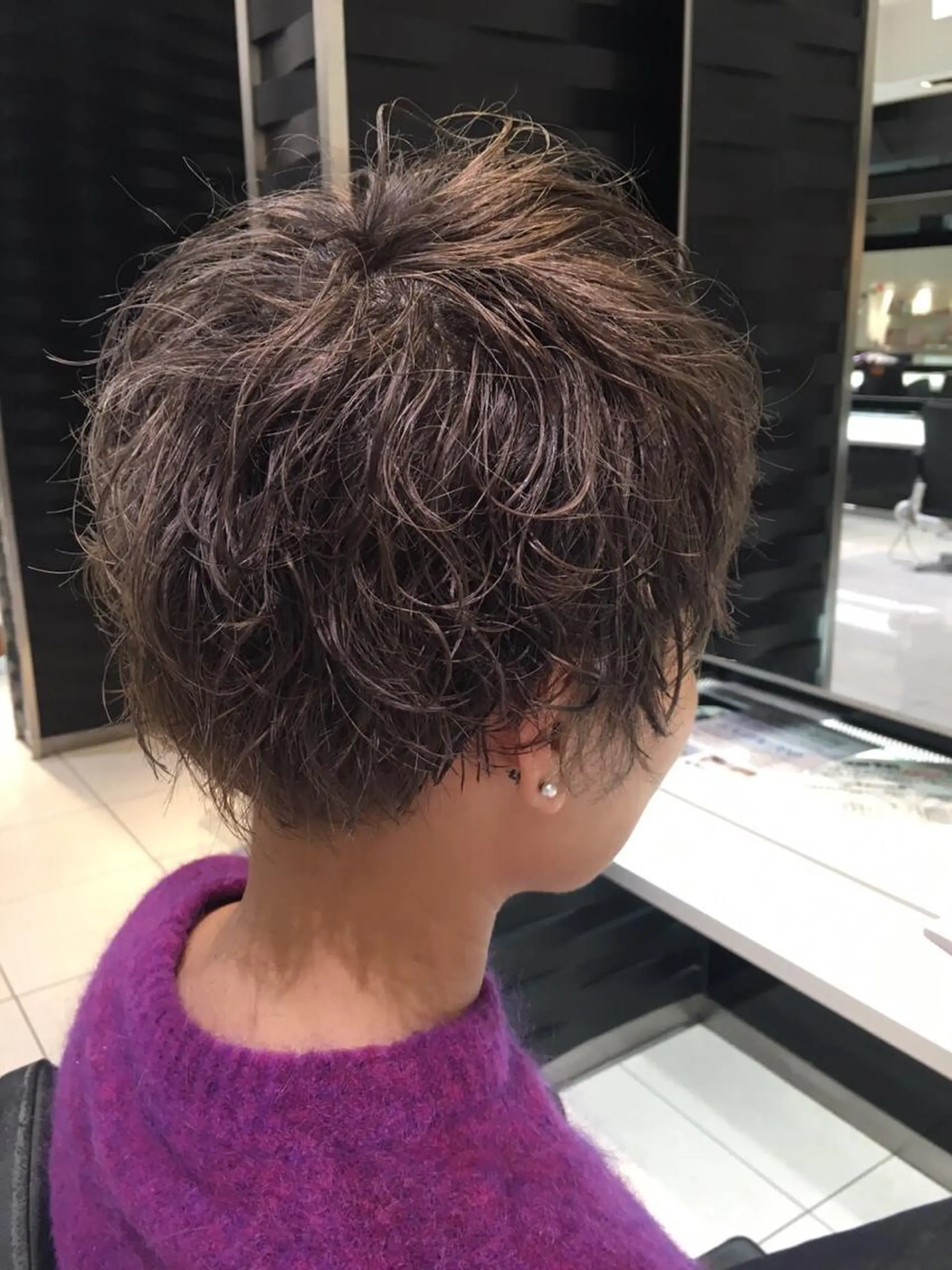 ショート カラー パーマ 永岡 鉄平のヘアスタイル