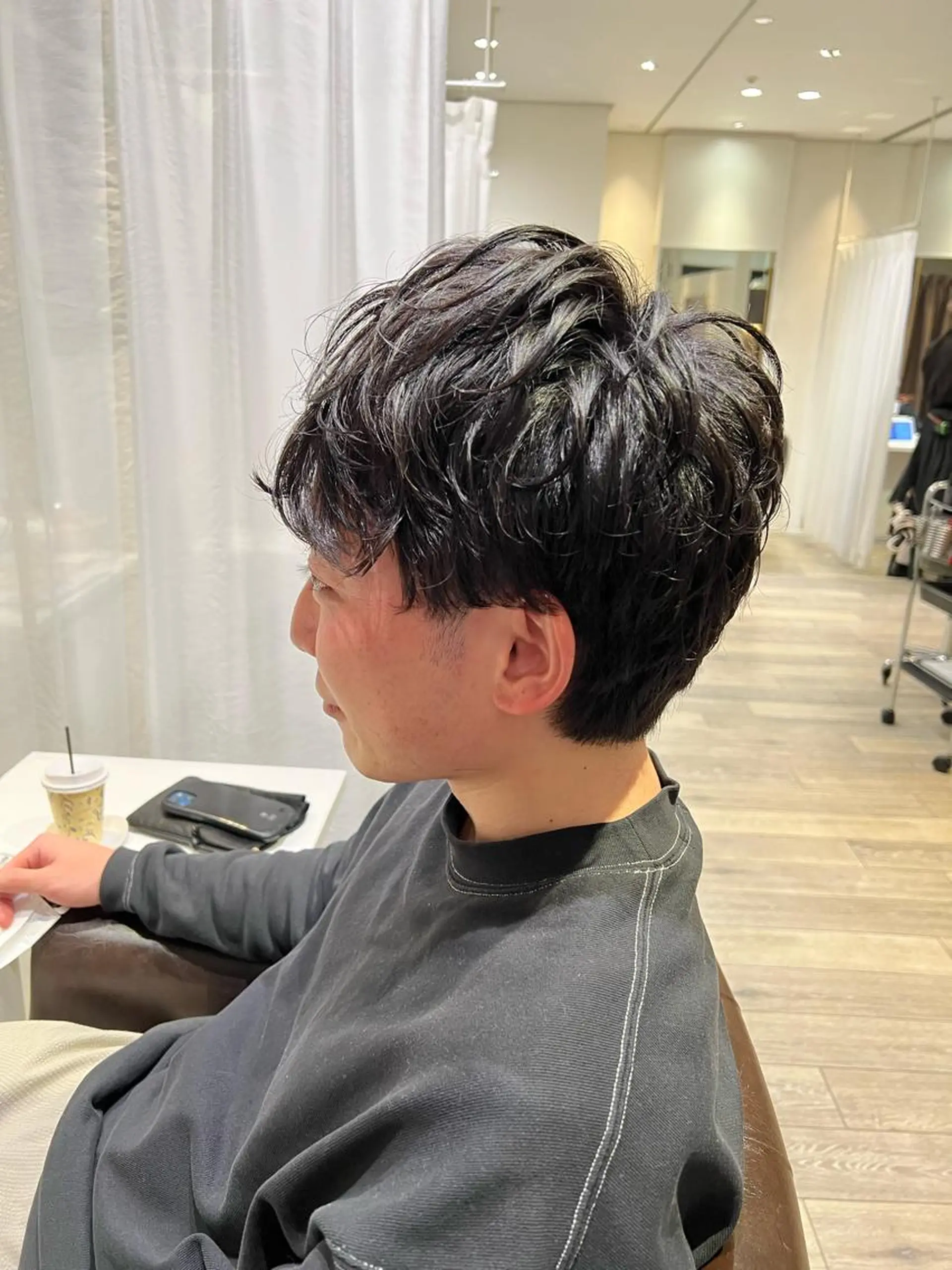 パーマ メンズ 桑原 希吏のヘアスタイル