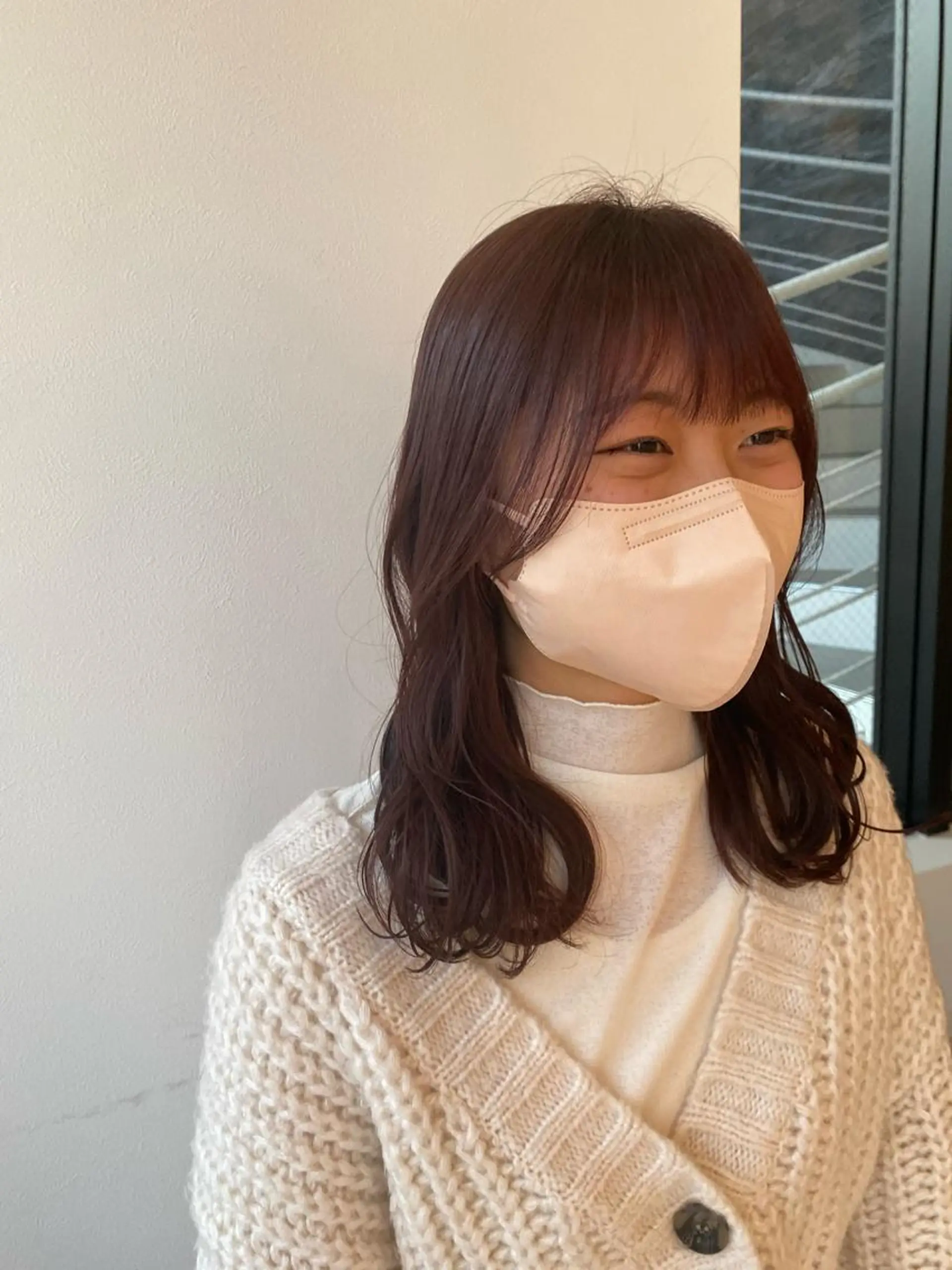 ミディアム カラー ブラウンカラー ピンクカラー ピンクブラウン オスズ 🎀´-のヘアスタイル