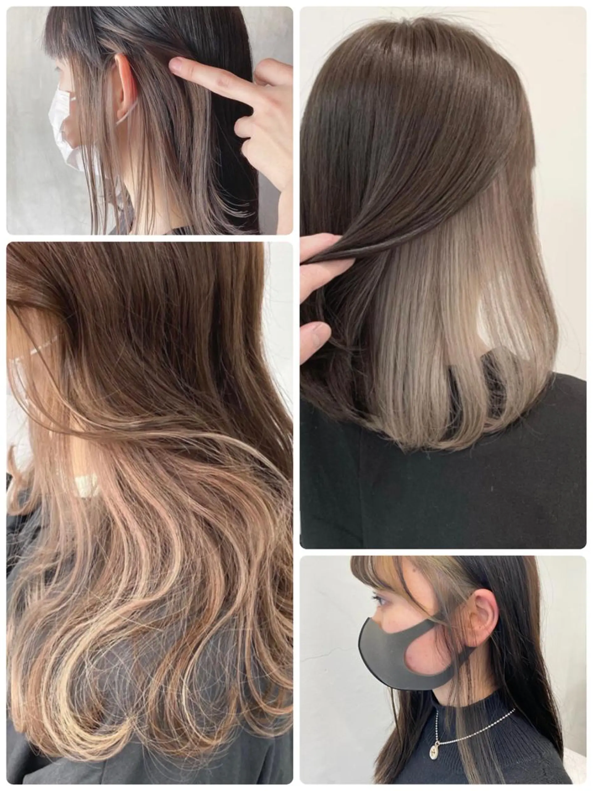 セミロング カラー パーマ ヘアアレンジ メンズ メンズインナーカラー インナーカラー ブリーチ　ハイトーン 特化🌈フジタハルキのヘアスタイル