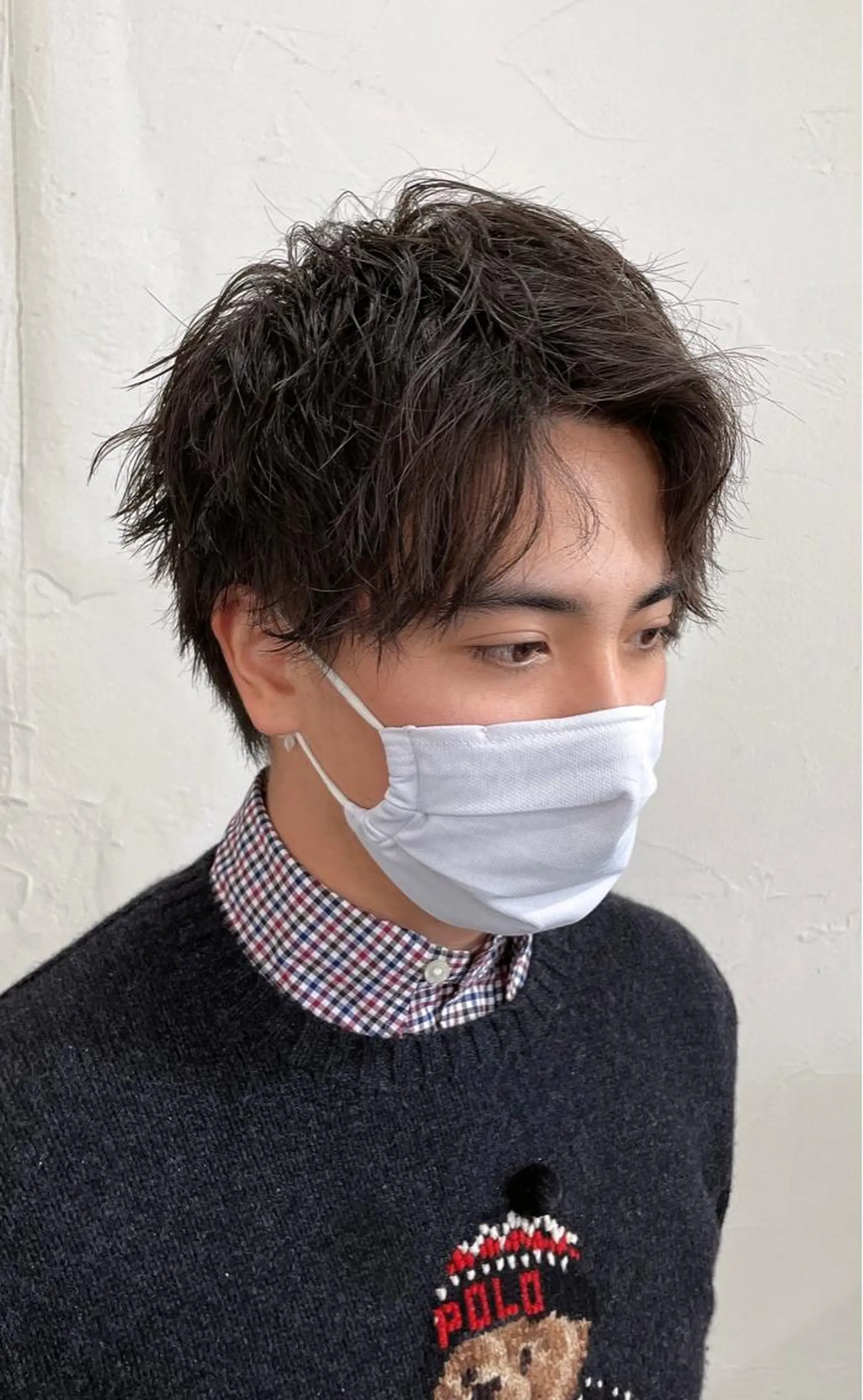 ショート メンズ メンズパーマ かんばら りょーいのヘアスタイル