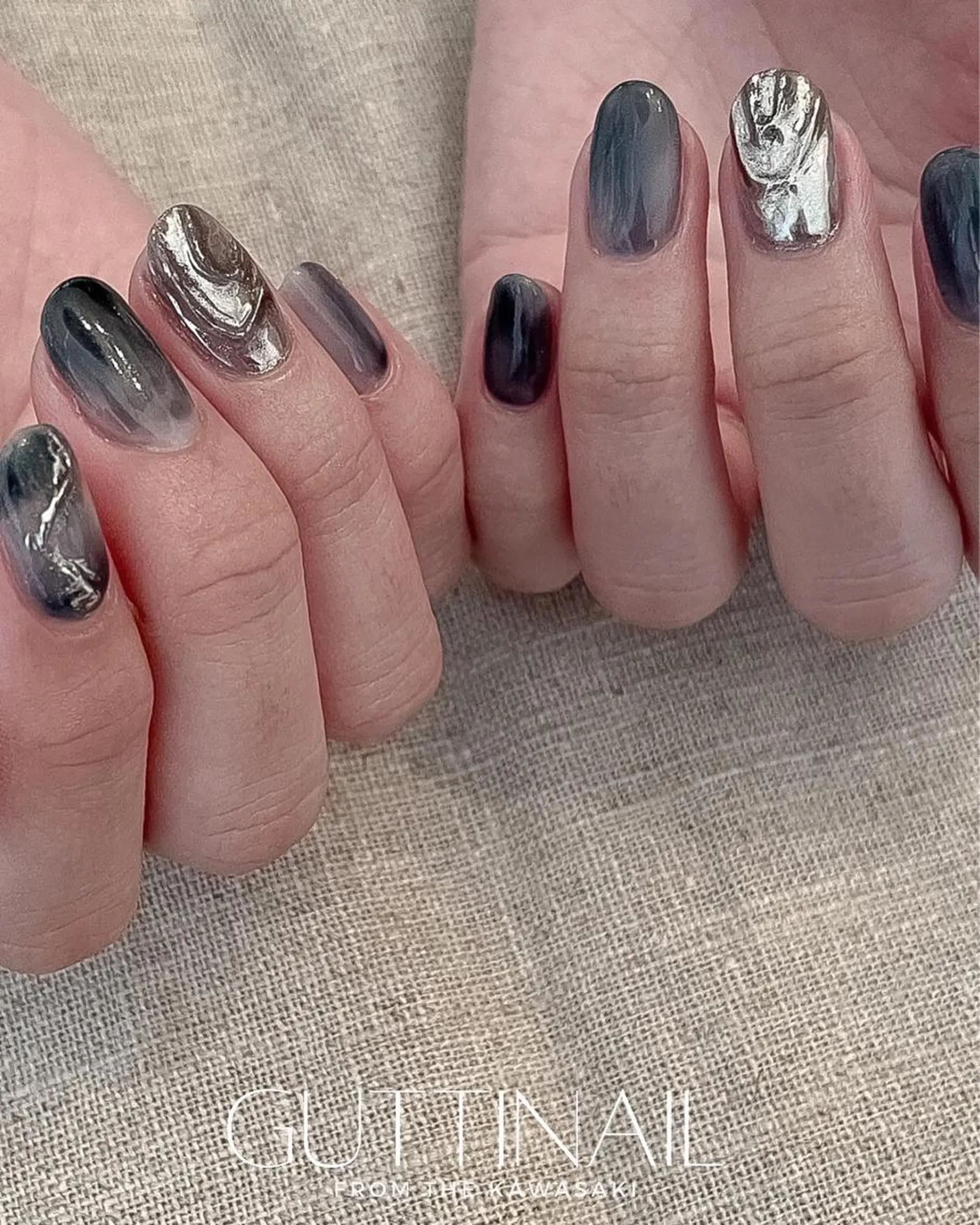 ネイル 持ち込み ニュアンスネイル セキグチ guttinailのネイルデザイン