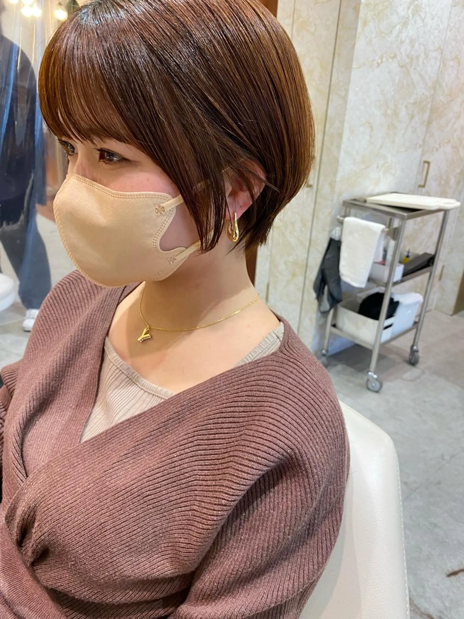 ショート カラー 店長/mao/ 前髪/顔周りカットのヘアスタイル