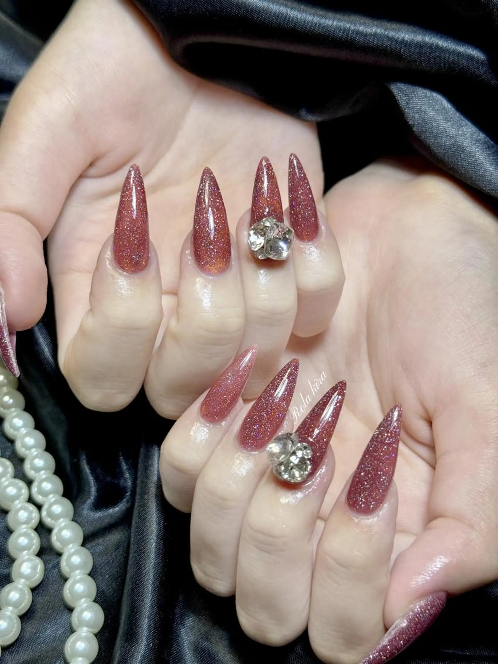 ネイル チークネイル 長さ出し フレンチネイル ジェルネイル 韓国ネイル ハンドネイル マ ルのネイルデザイン