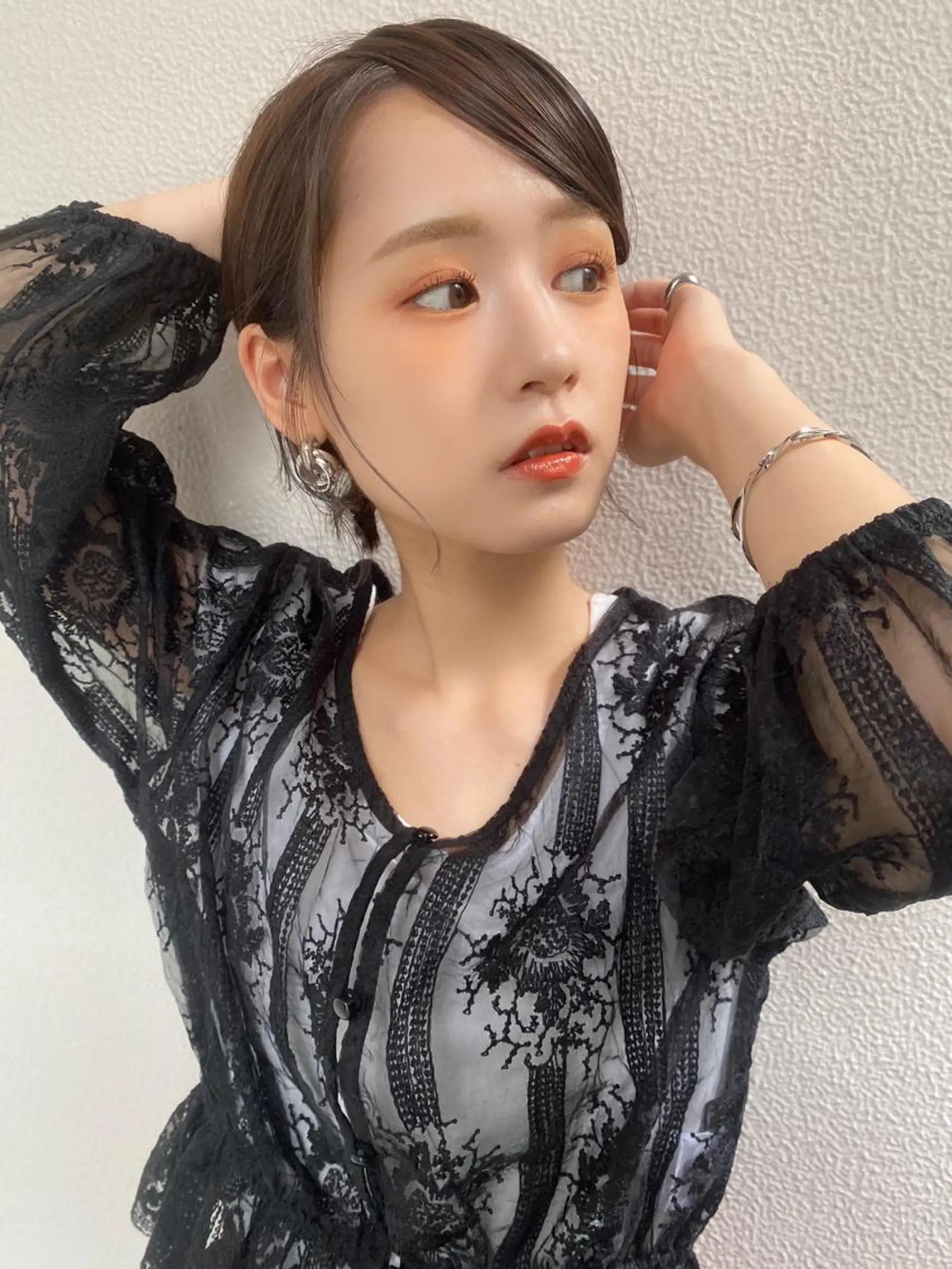ミディアム カラー ヘアアレンジ カット ヘアカラー トリートメント 溝口 ひなこのマツエク・マツパデザイン