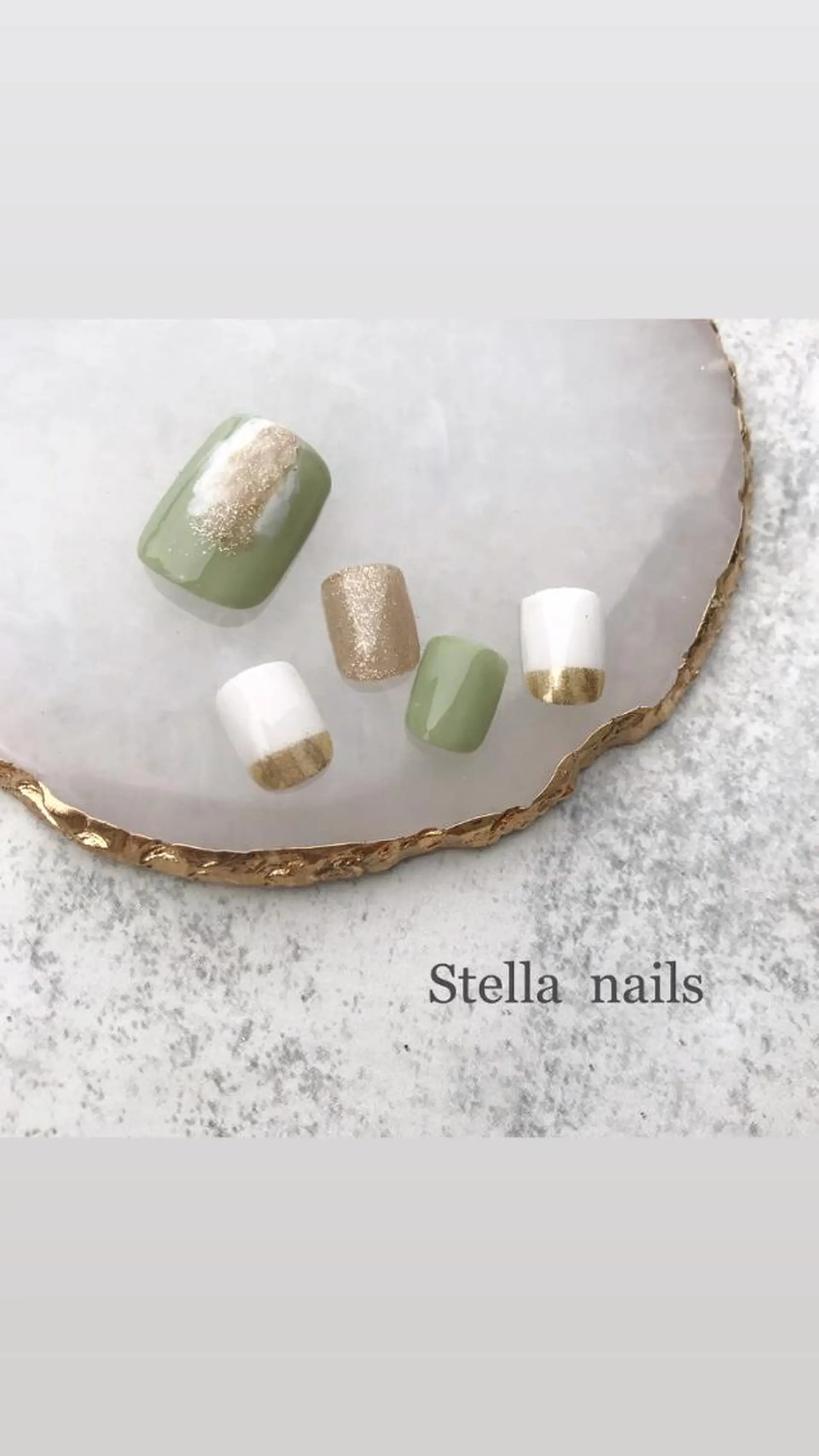 ネイル ピスタチオネイル Stella nailsのネイルデザイン