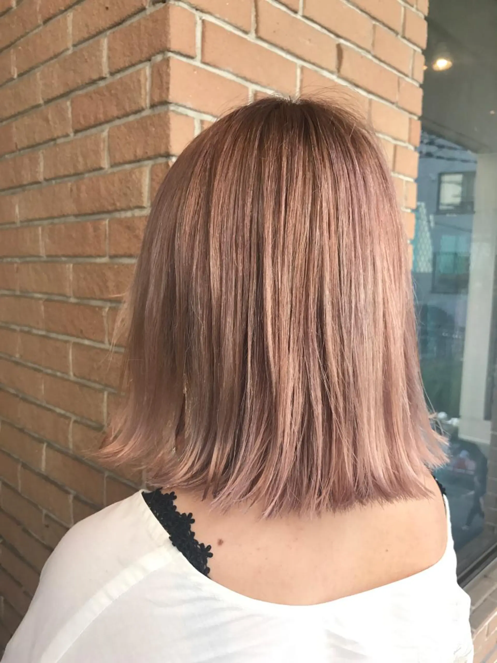 ショート カラー パーマ ヘアアレンジ メンズ キッズ ネイル マツエク・マツパ ピンクカラー ホワイトピンク カラーマツエク ボブ ピンク サロンドミルク 原宿のヘアスタイル