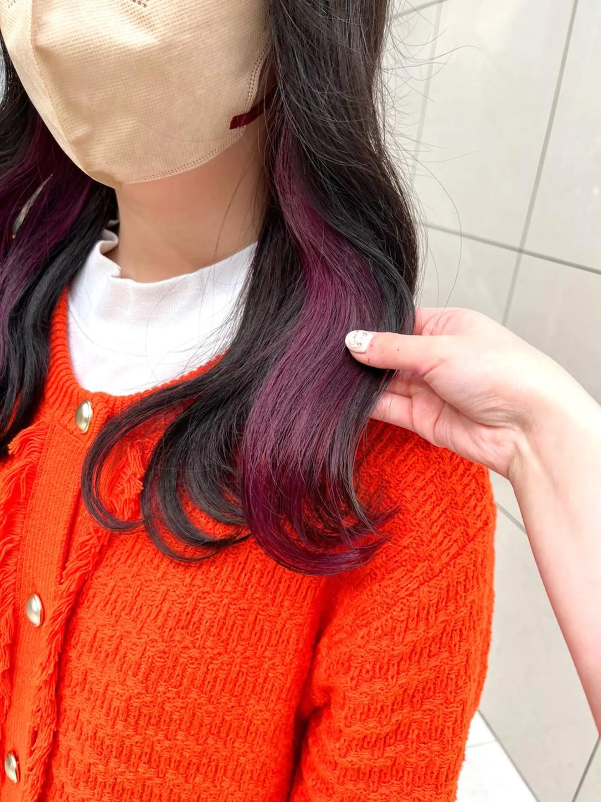 ロング カラー イヤリングカラー ピンクカラー くさかみさき🌼暖色 /耳つぼ/オタク🌼のヘアスタイル