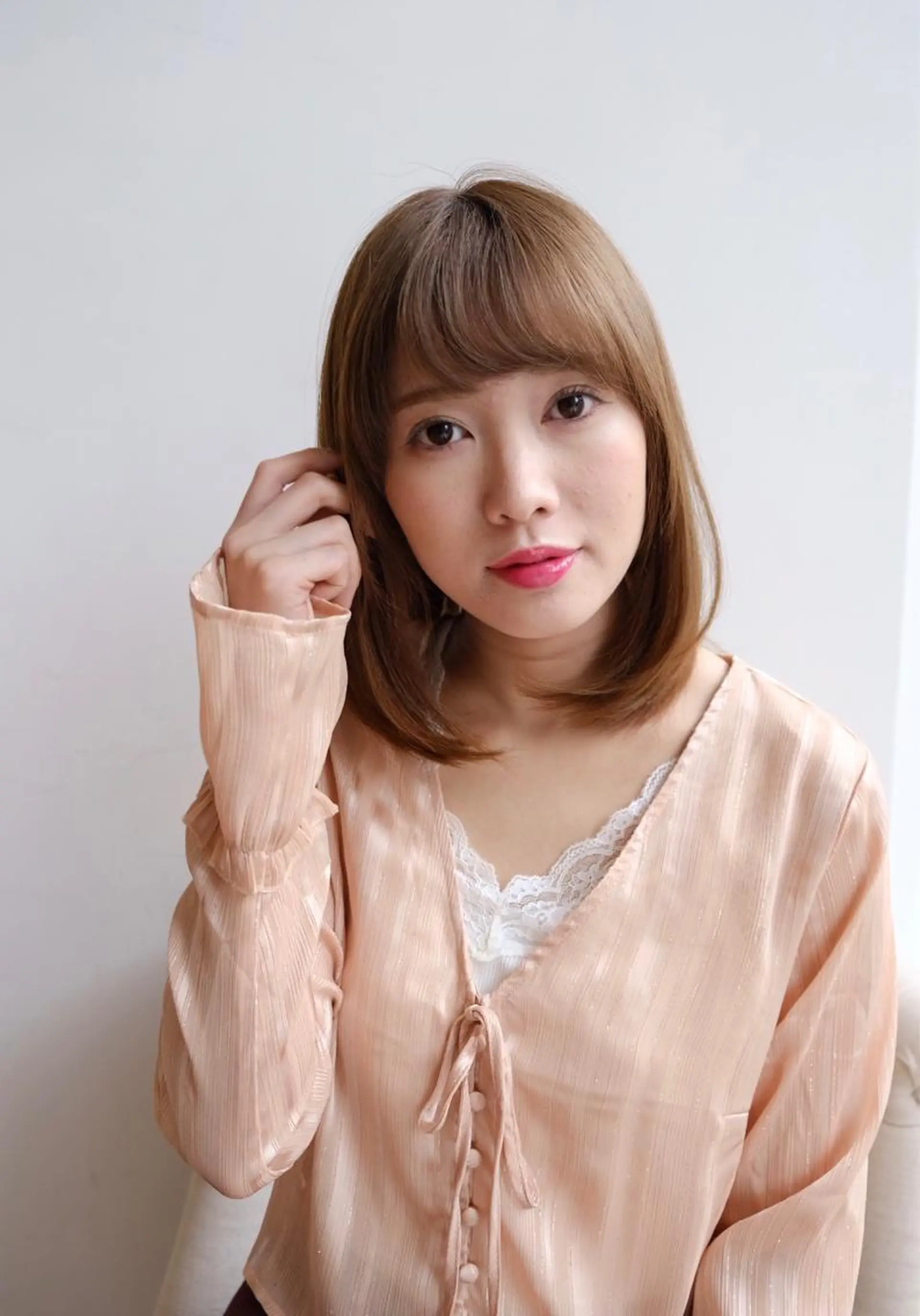 ミディアム ワンレンボブ ボブ 髪質改善/縮毛矯正 🎀小林 唯 🎀のヘアスタイル