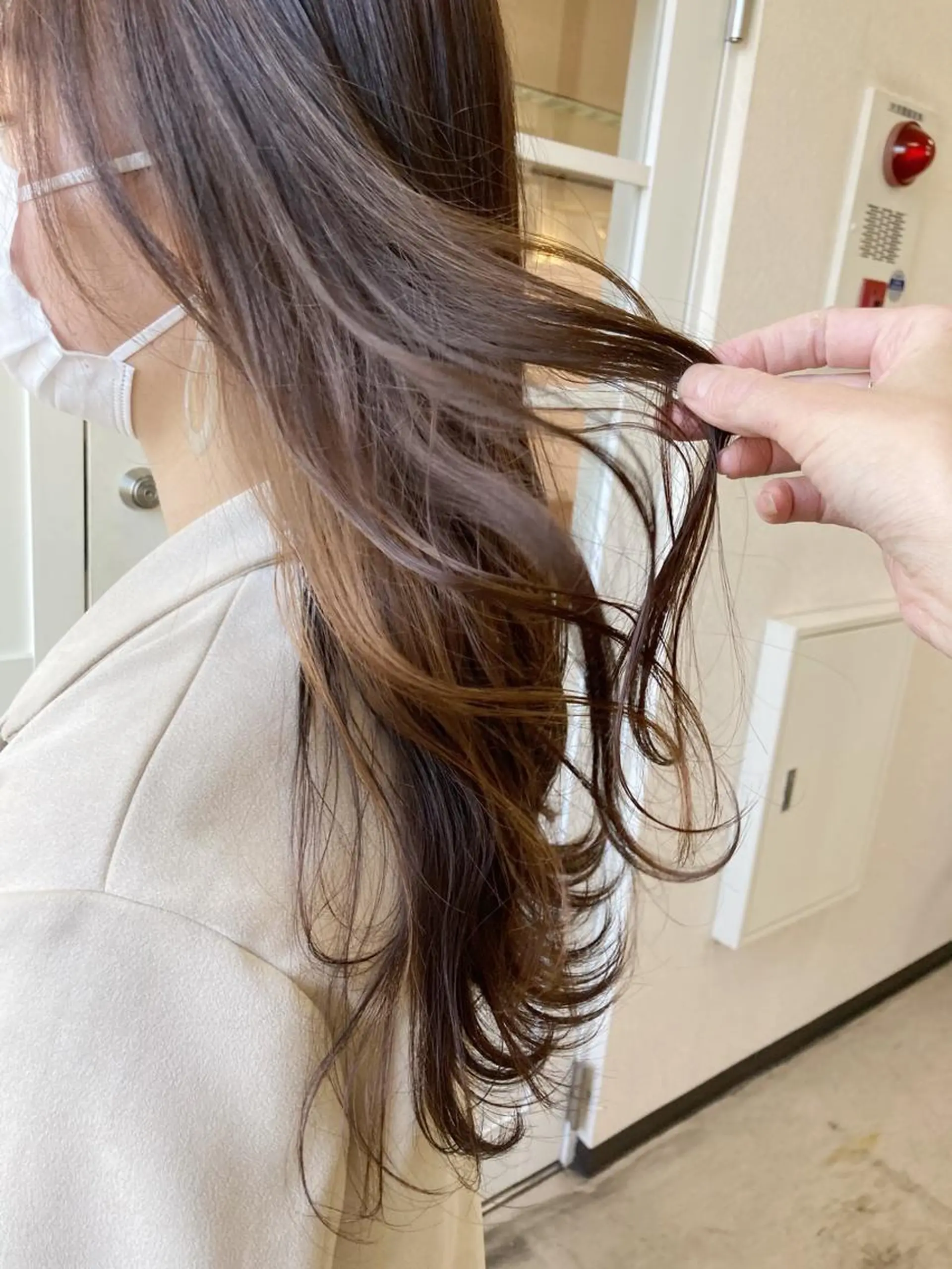 ロング カラー ベージュカラー オレンジ オレンジベージュ カット ヘアカラー 小木曽智美 /ボブ/ショートのヘアスタイル