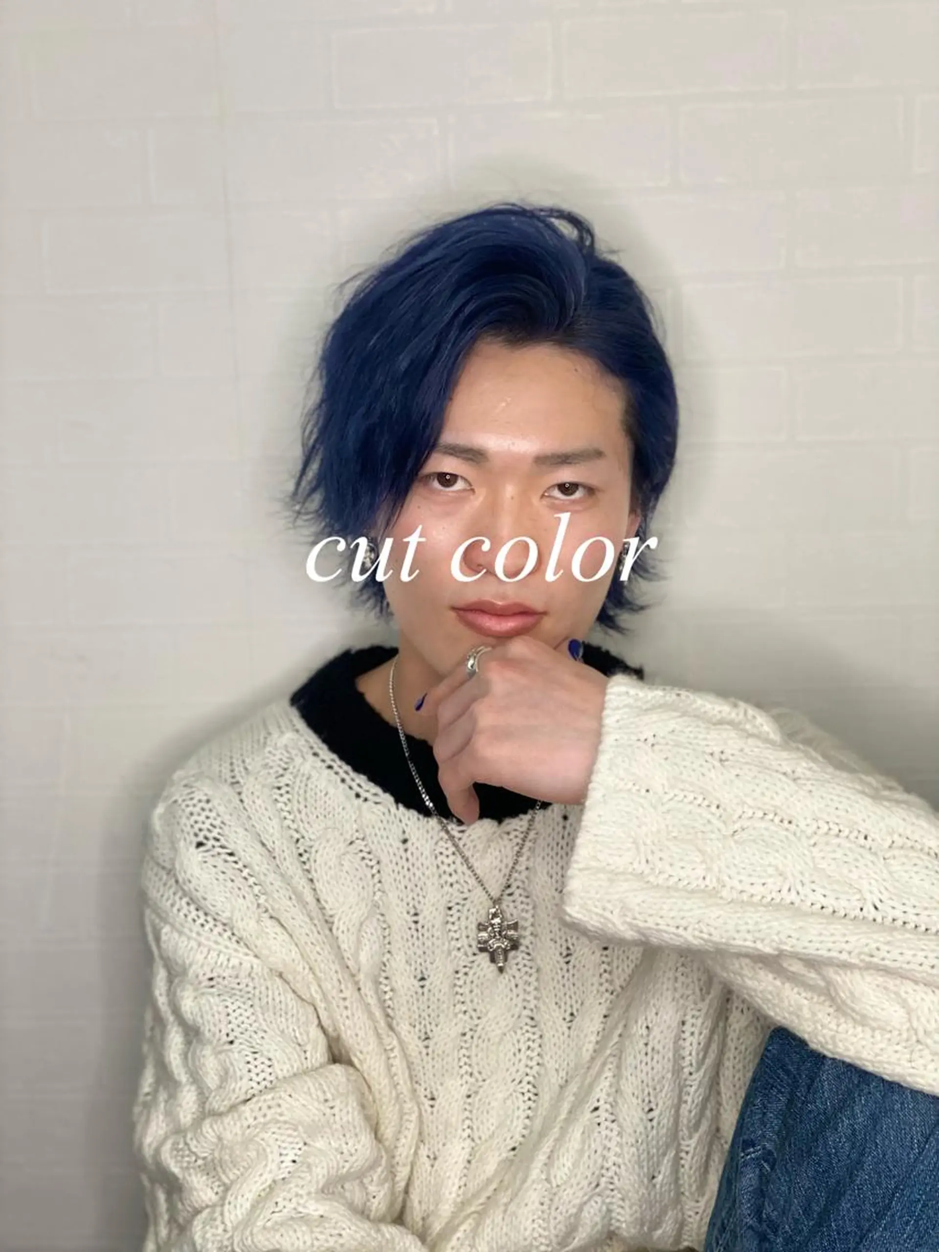 ショート カラー パーマ メンズ ブリーチカラー特化 U-topia小島のヘアスタイル