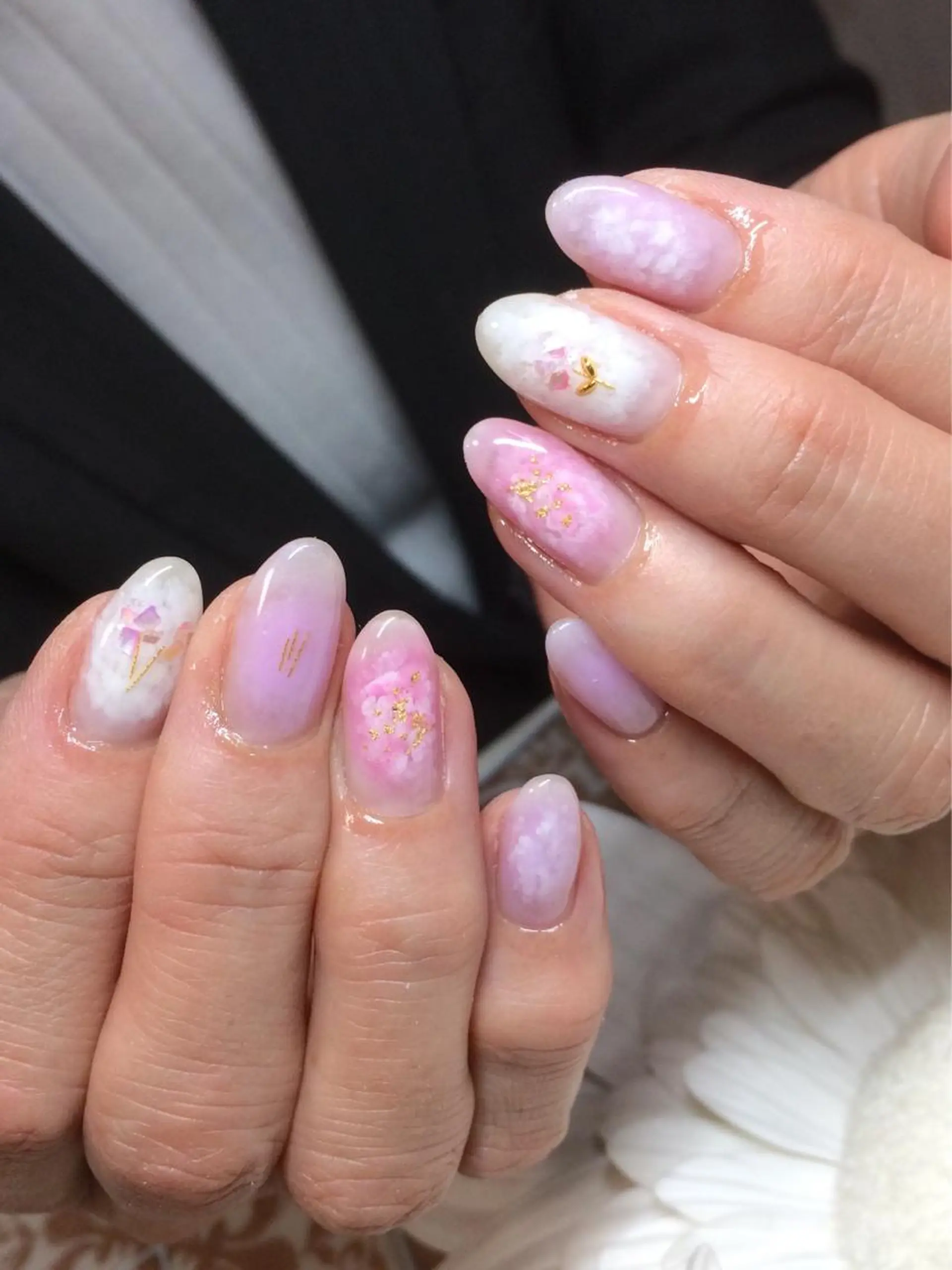 ネイル 春ネイル ハンドネイル Nailsalon E's cafeのネイルデザイン