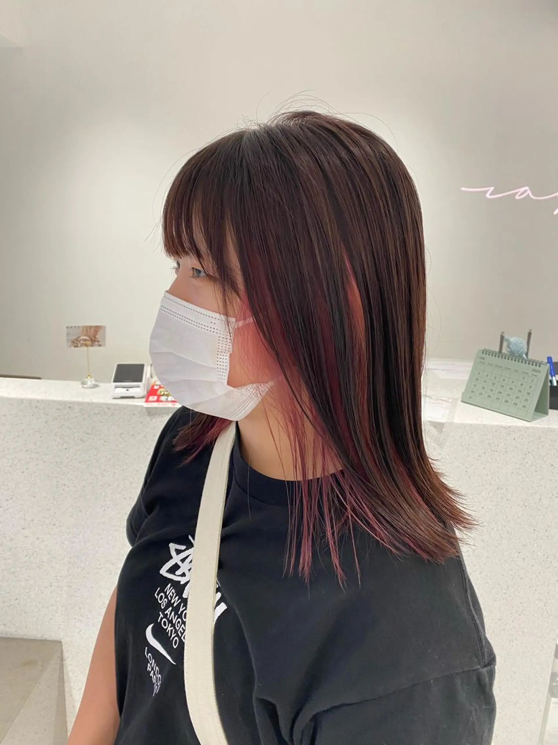 ミディアム ヘアカラー アオヌマミユ☁️ /ボブ/ハイトーン/のヘアスタイル