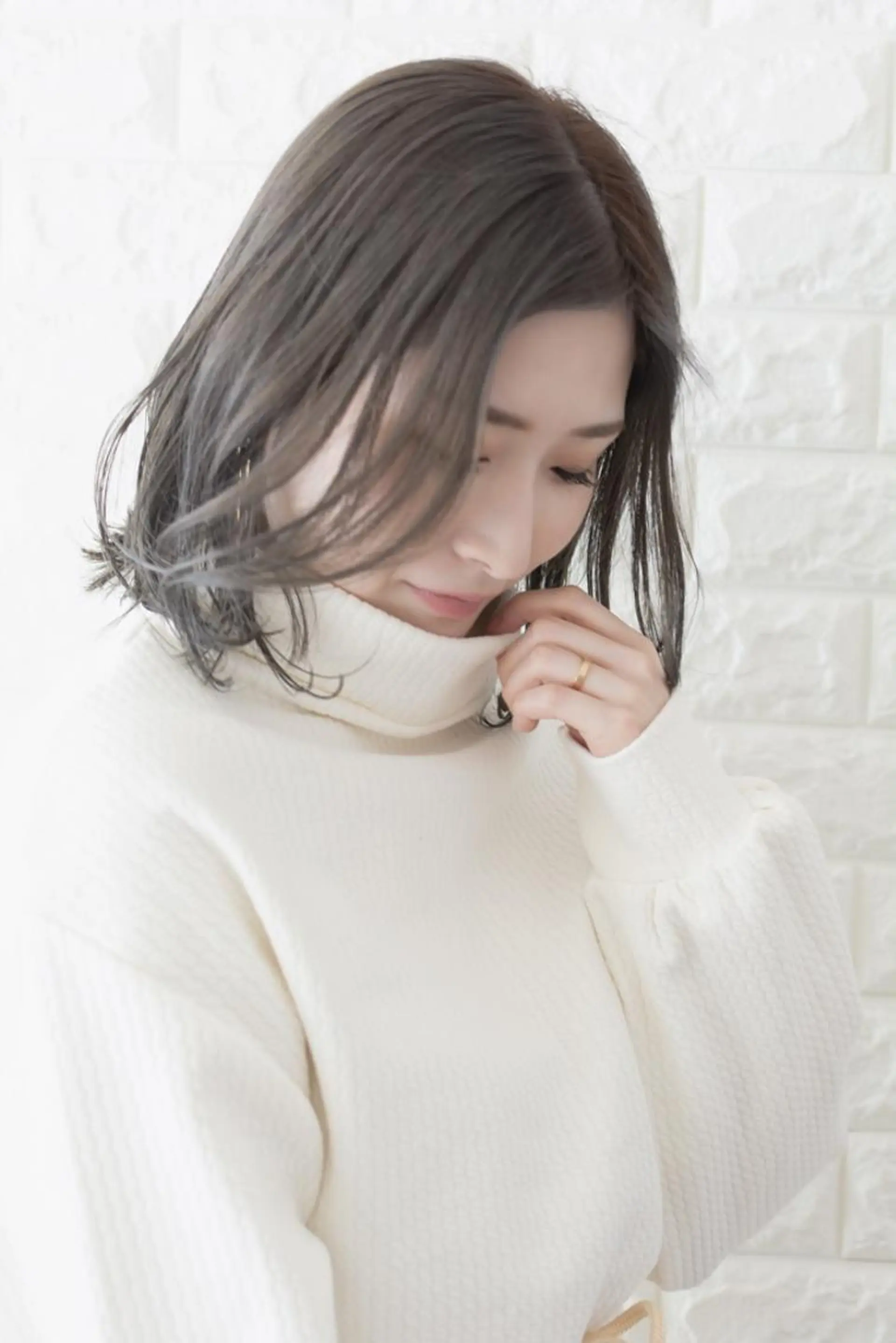 ミディアム カラー 切りっぱなしボブ ショートボブ ベージュカラー ブルーカラー ブルージュ カット ヘアカラー トリートメント 斉藤 正敏のその他イメージ