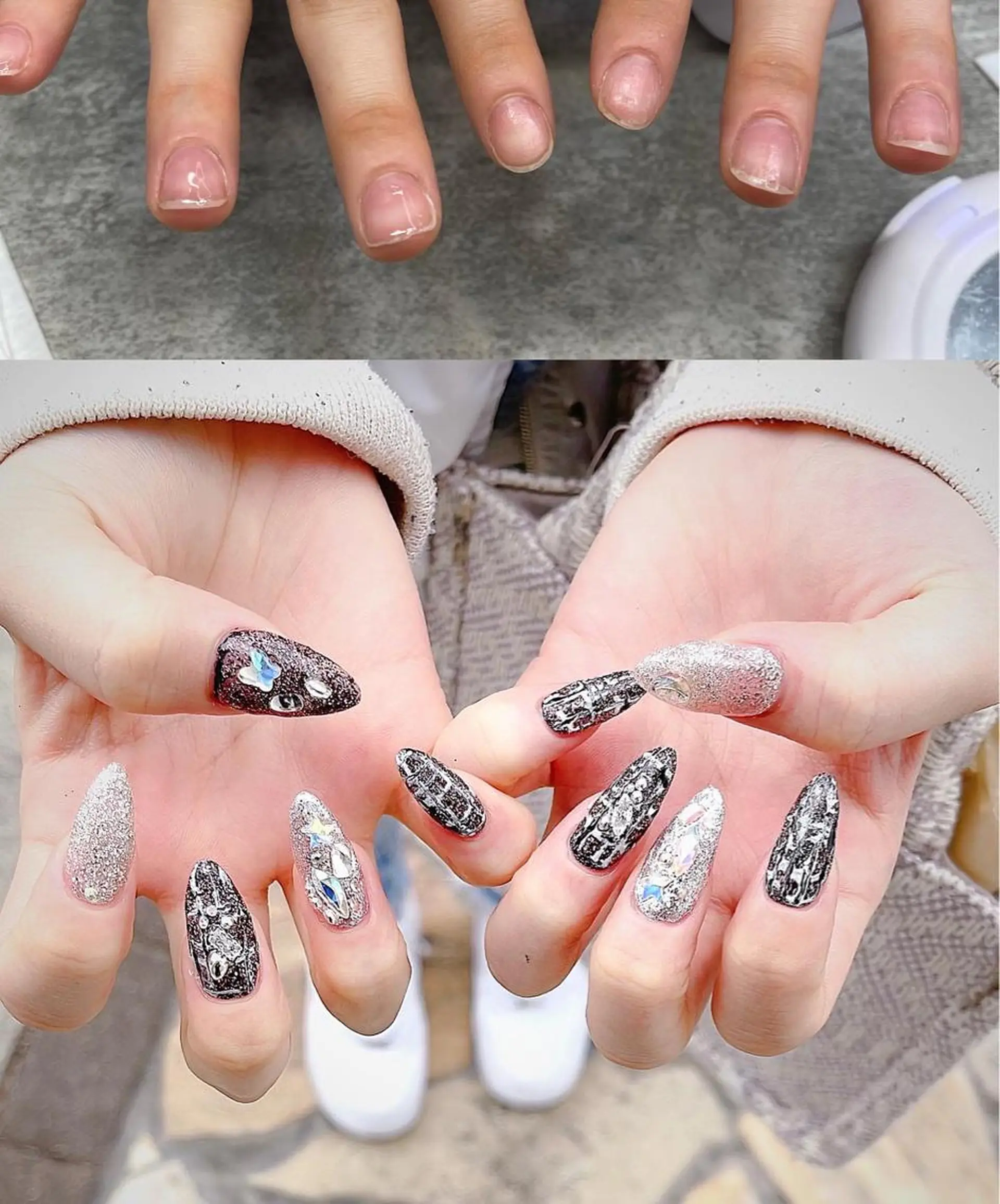 セミロング めぐみのネイルサロン スタッフ練習のネイルデザイン