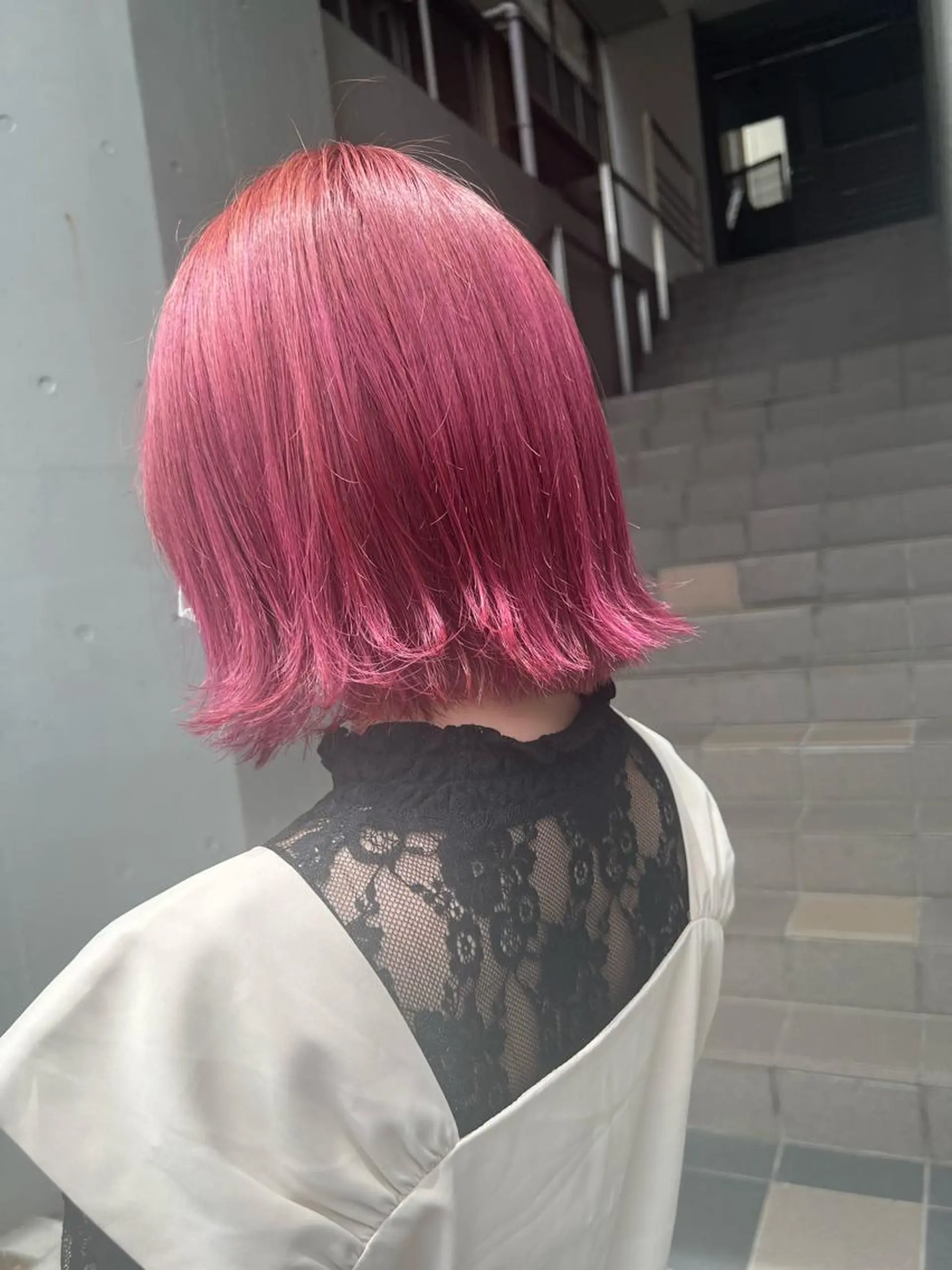 ミディアム ヘアカラー ☀️ハイトーンボブ ☀️石川 海斗のヘアスタイル