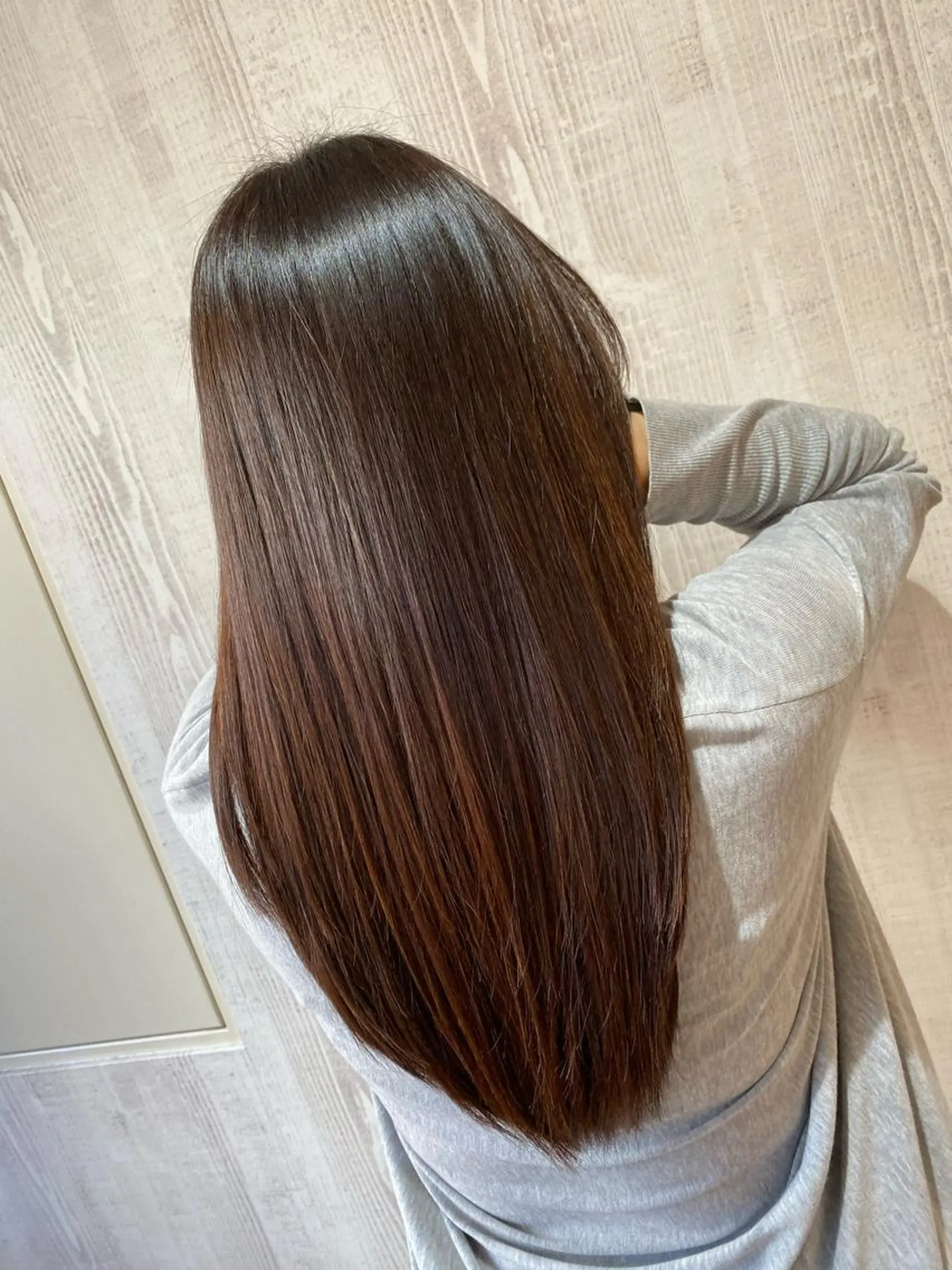 ロング 髪質改善 トリートメント 酸熱トリートメント カット 縮毛矯正 トリートメント Kazu .Kのヘアスタイル