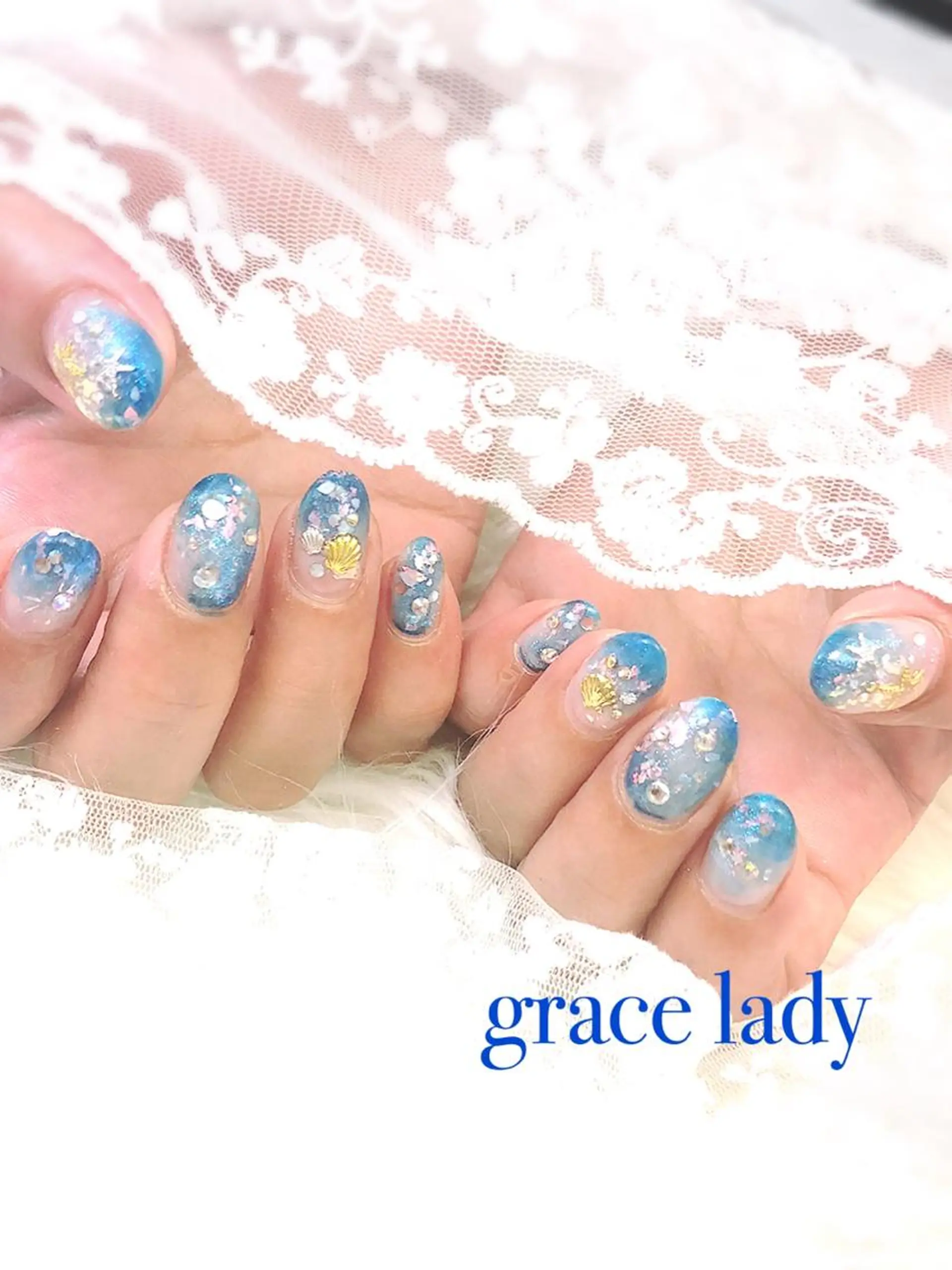 ネイル グレースレディ所属・深爪矯正長さ出し専門 グレースレディのネイルデザイン