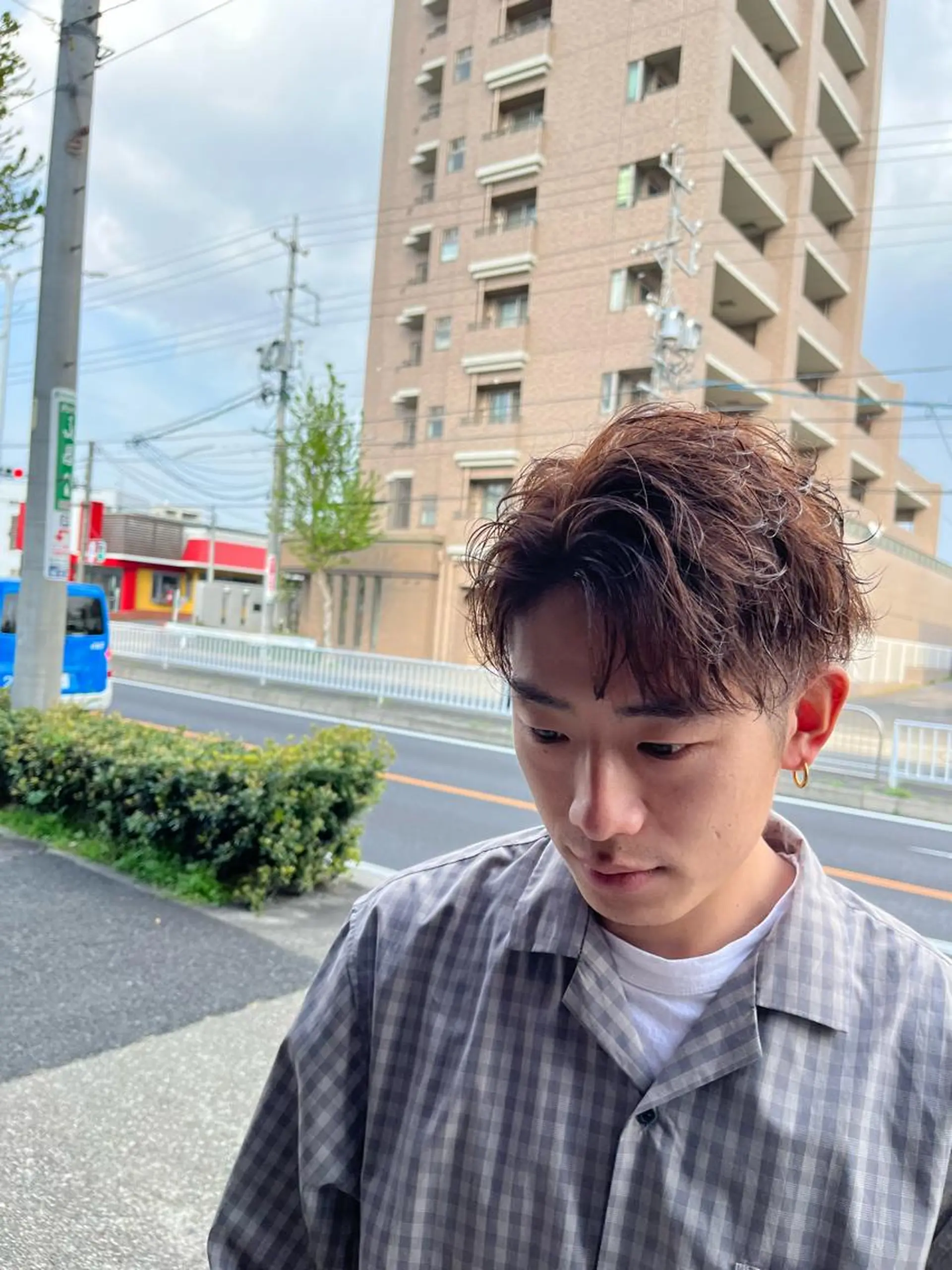 ショート パーマ メンズ メンズパーマ ニュアンスパーマ FIX hair所属・FIX店長/名駅/ 国際センター/パーマのヘアスタイル