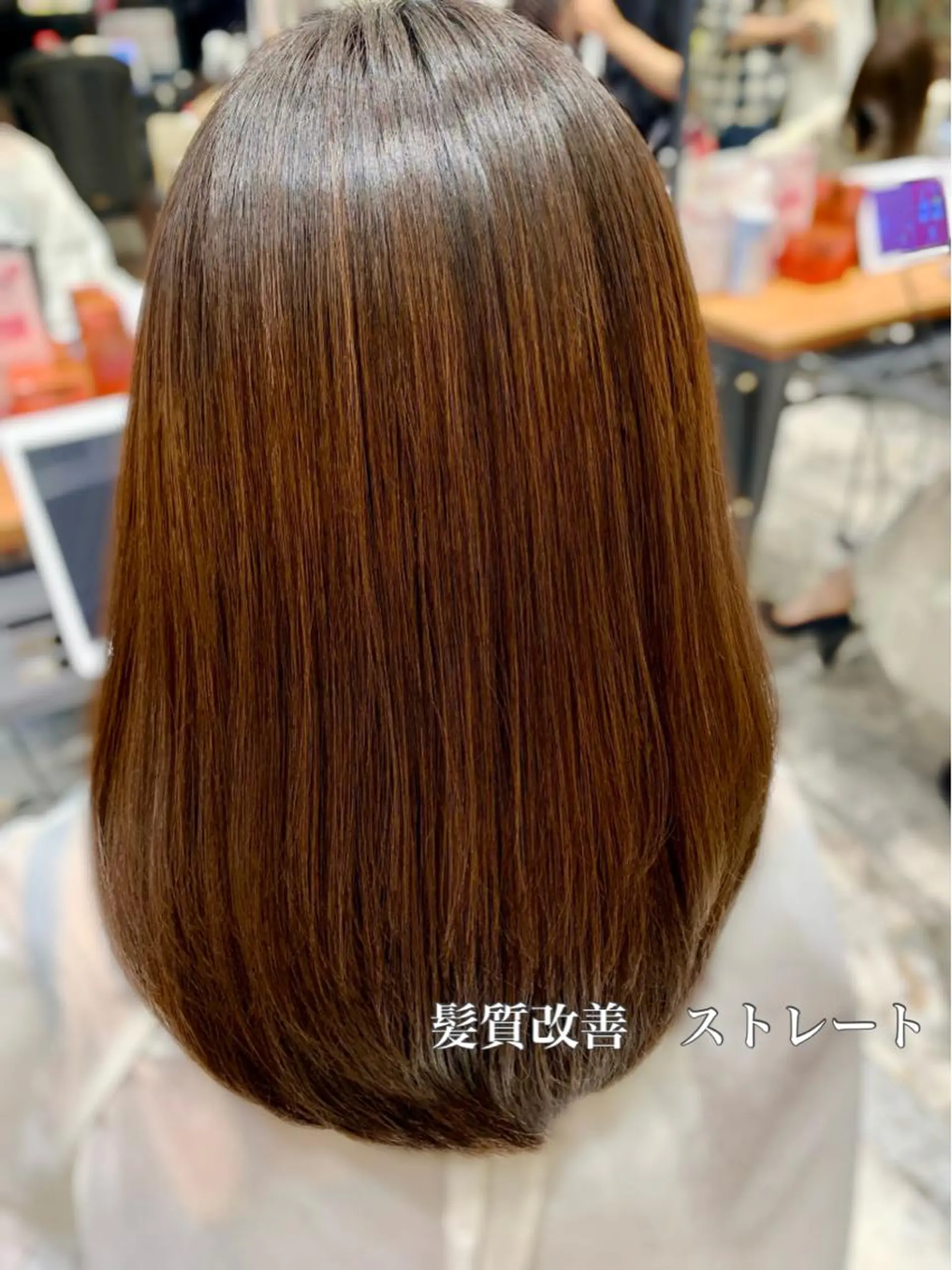 セミロング カラー パーマ イルミナカラー 髪質改善 韓国風ヘア 縮毛矯正 トリートメント 美髪ヘッドスパ🫧 西山紗奈江💆♀️のヘアスタイル