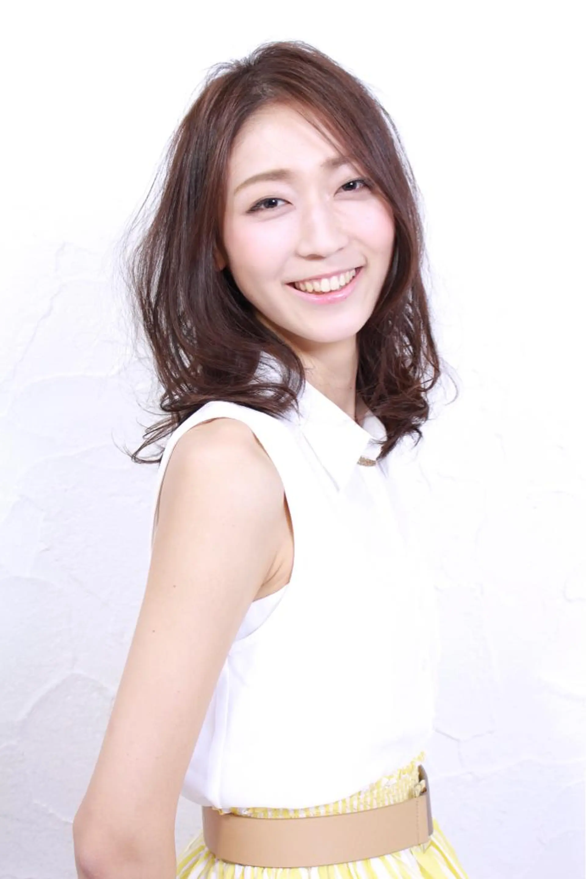 セミロング パーマ M.SLASH 大元研二のヘアスタイル