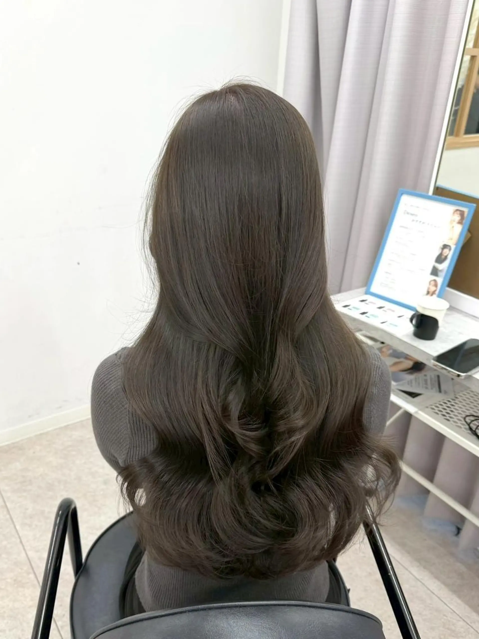 ロング カラー 髪質改善 縮毛矯正 カット ヘアカラー トリートメント newi fhami 吉祥寺のヘアスタイル