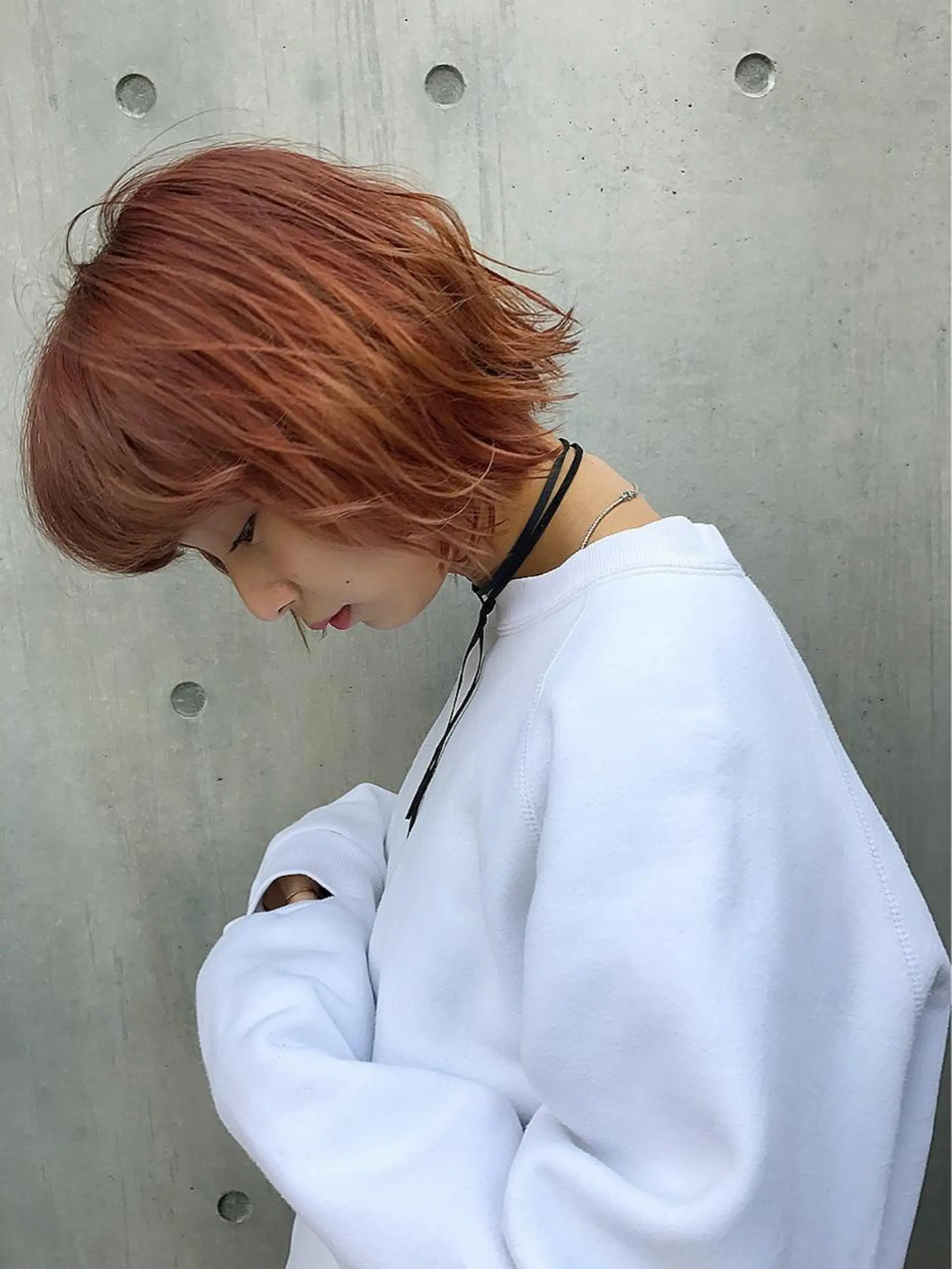 ショート カラー ベージュカラー オレンジ オレンジベージュ コジマ ダイスケのヘアスタイル