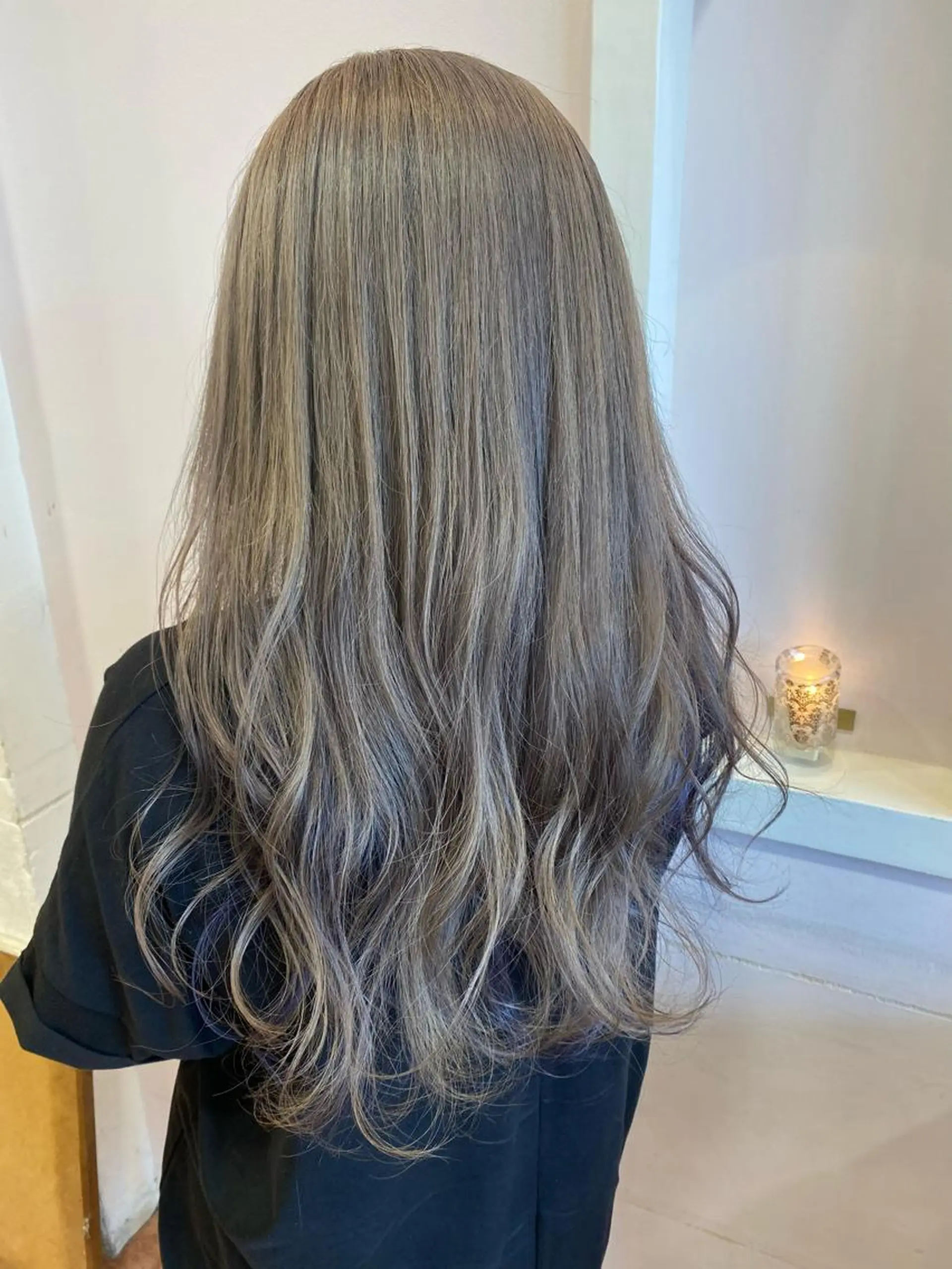 ロング カラー ヘアアレンジ ベージュカラー ホワイトベージュ 🌸HONOKA🌸 【グレージュ】のヘアスタイル