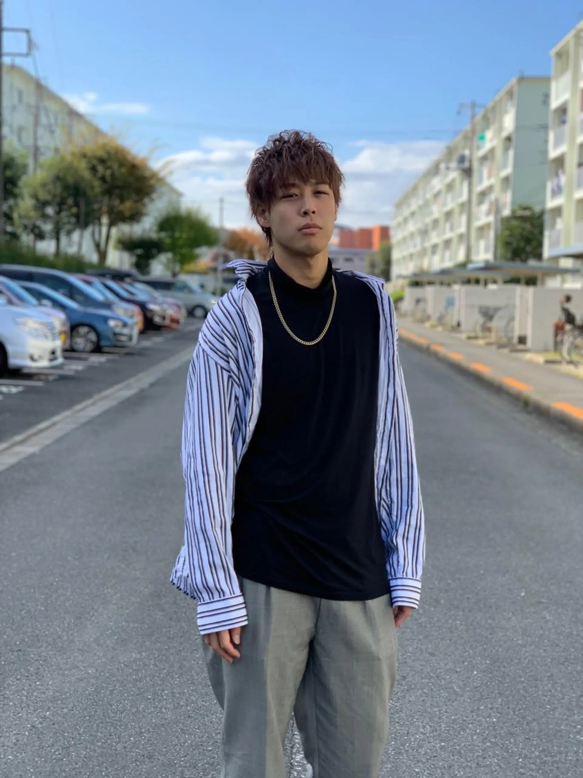 メンズ 上石神井メンズパーマ 飯田徹のヘアスタイル