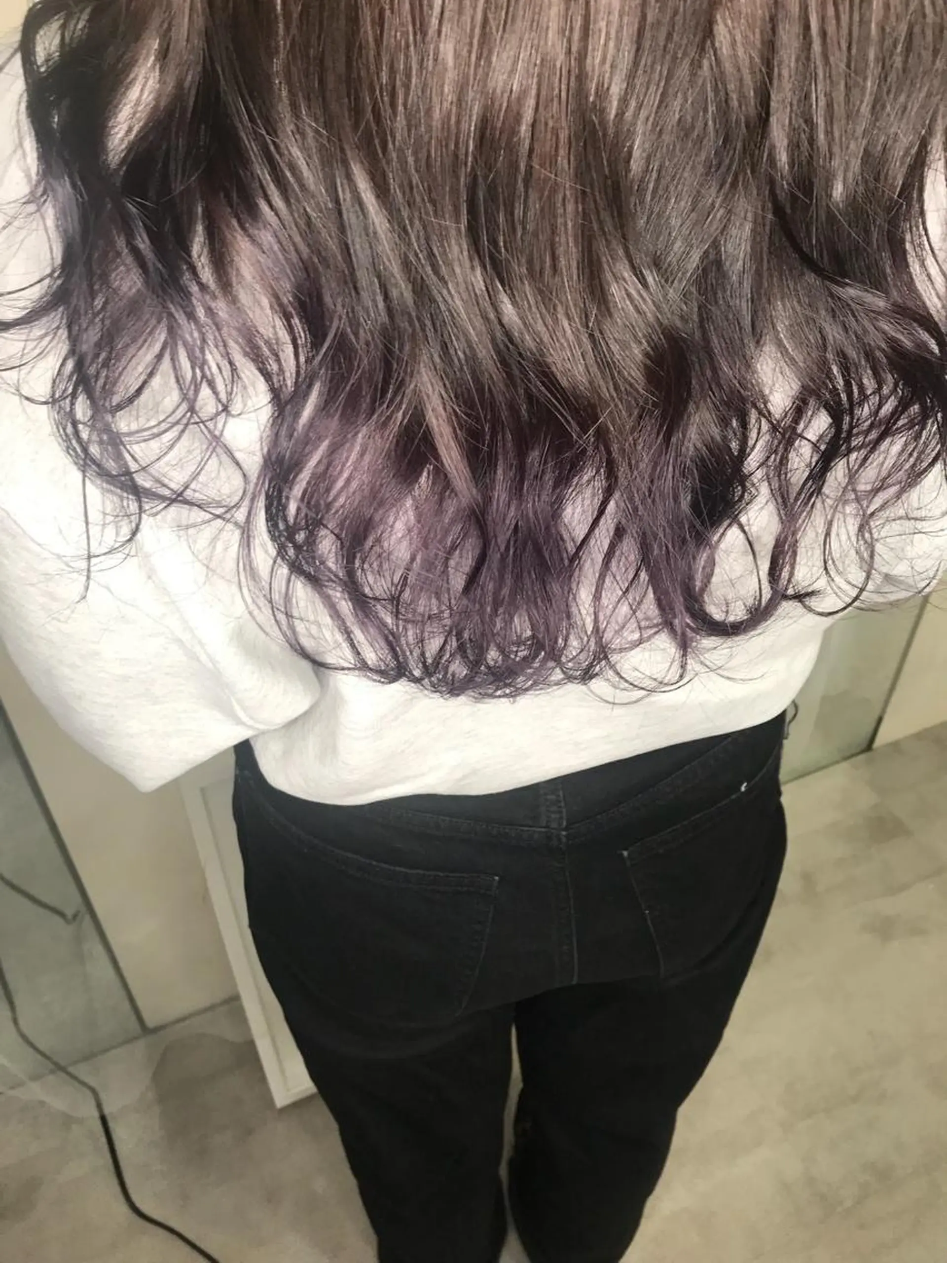 ロング カラー mana 暖色カラーカットのヘアスタイル