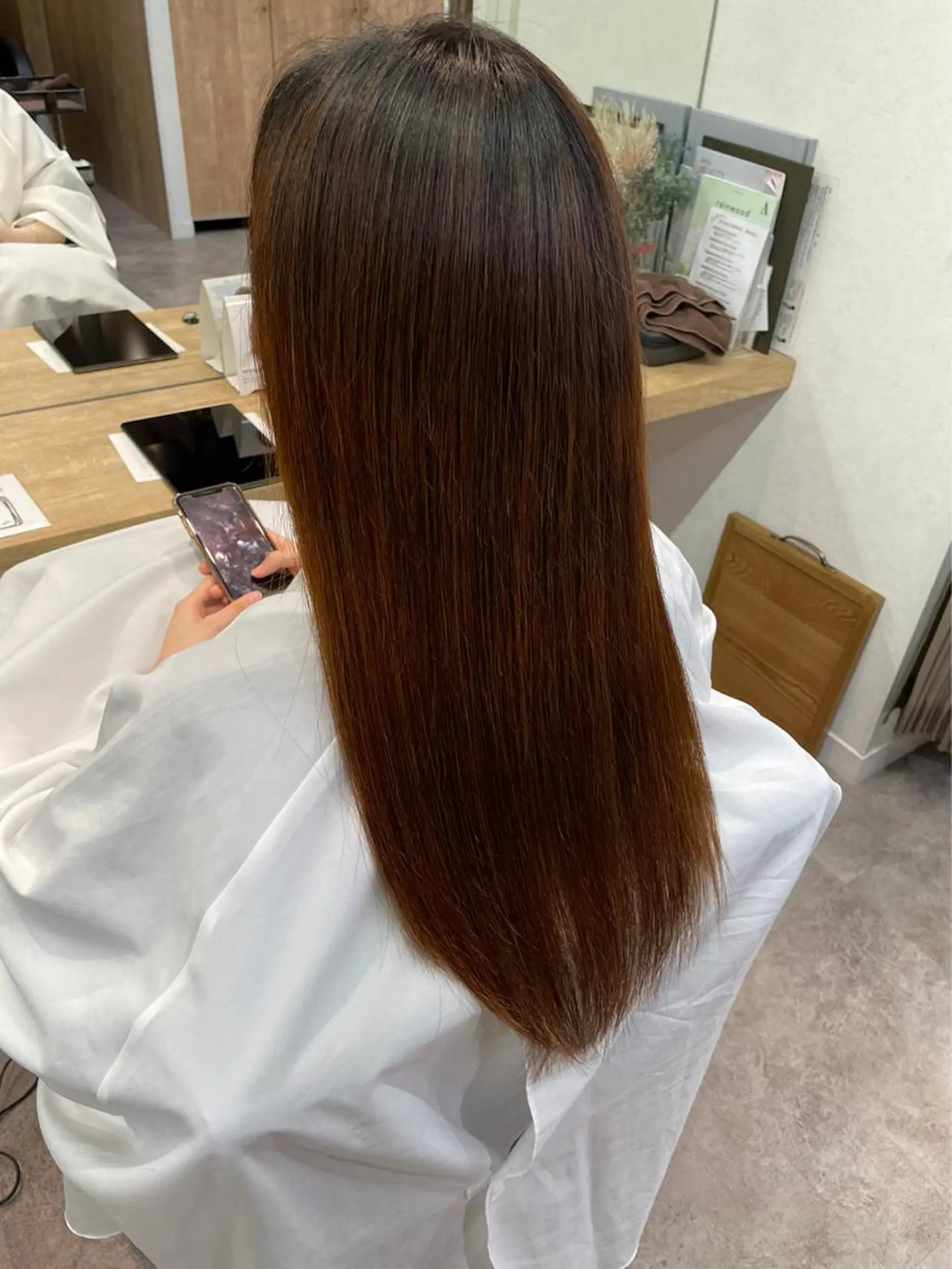 ロング 髪質改善/縮毛矯正/ 艶カラー/ヘッドスパのヘアスタイル